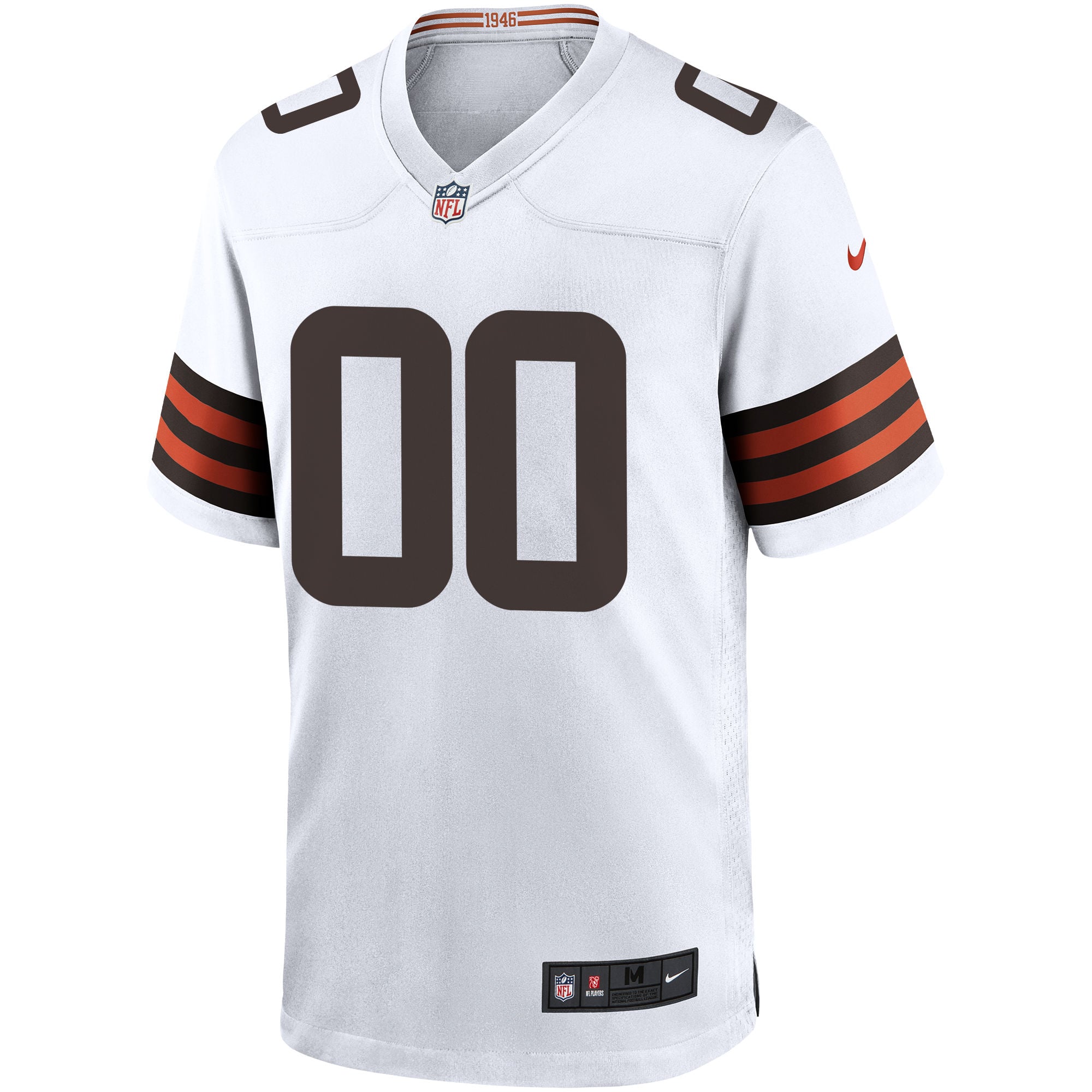 Cleveland Browns Custom Game Jersey - White - Image 3