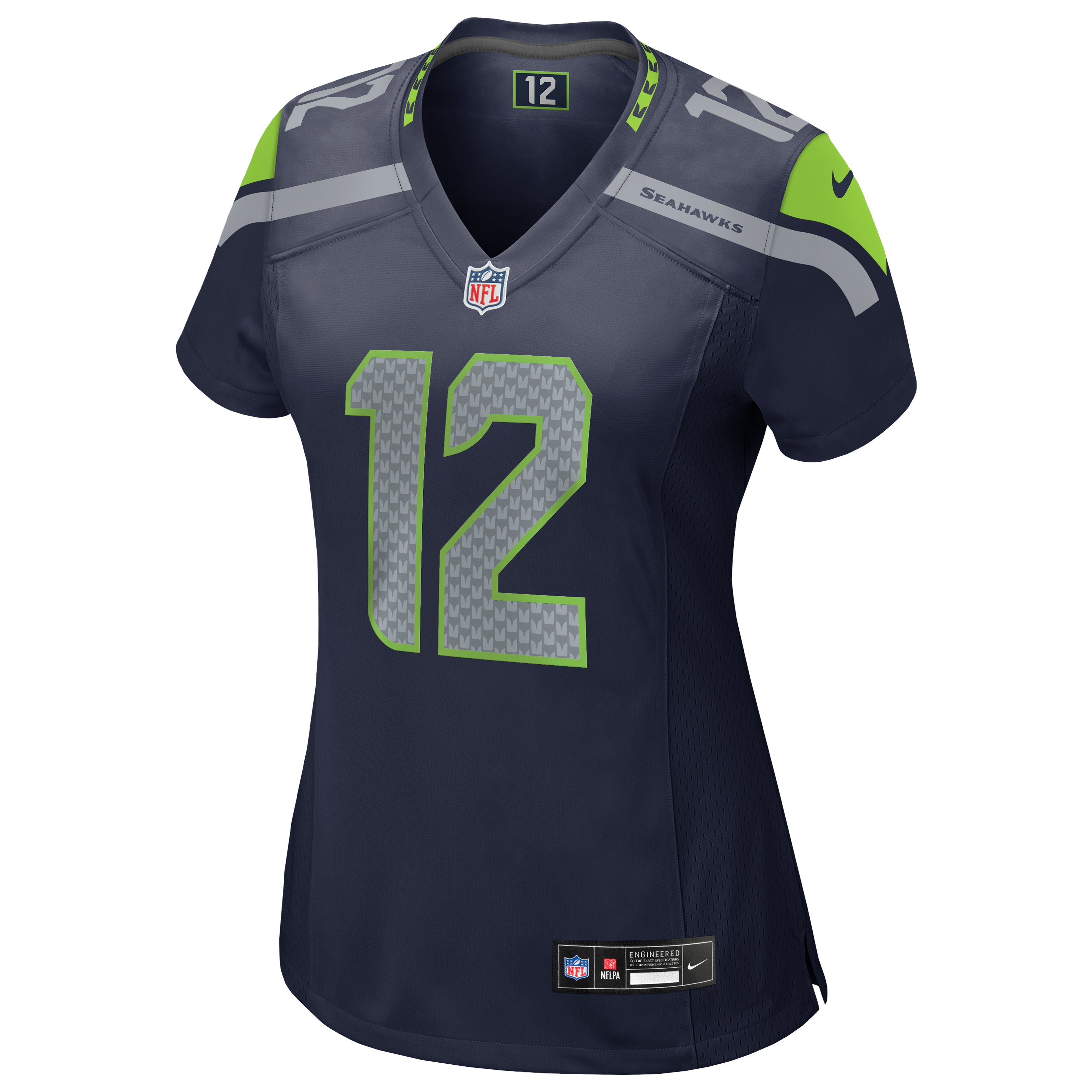 12s Seattle Seahawks Women's Team Game Jersey - College Navy - Image 3