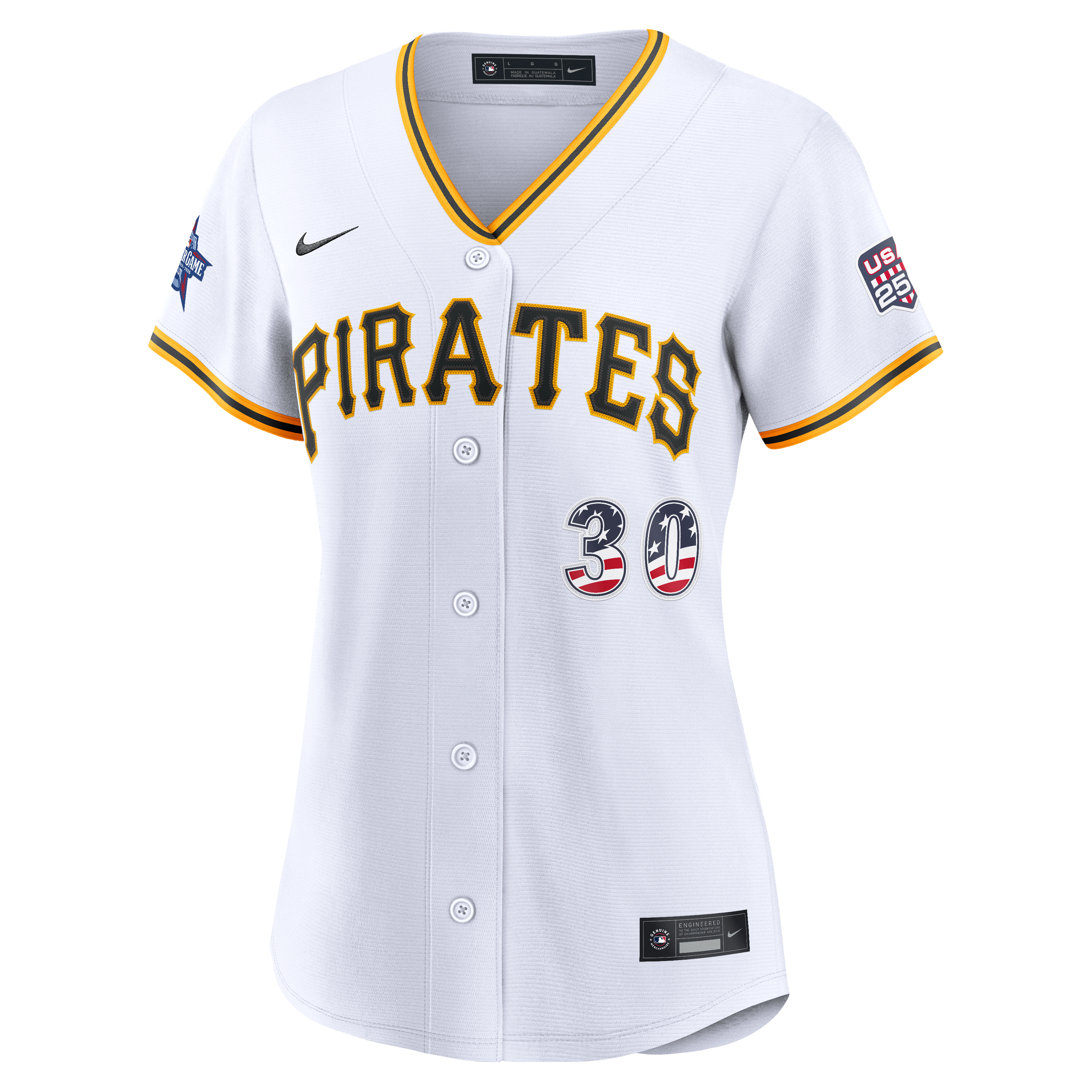 2026 All-Star Edition Stars & Stripes Women's Pittsburgh Pirates Paul Skenes White Stadium Jersey - Image 3
