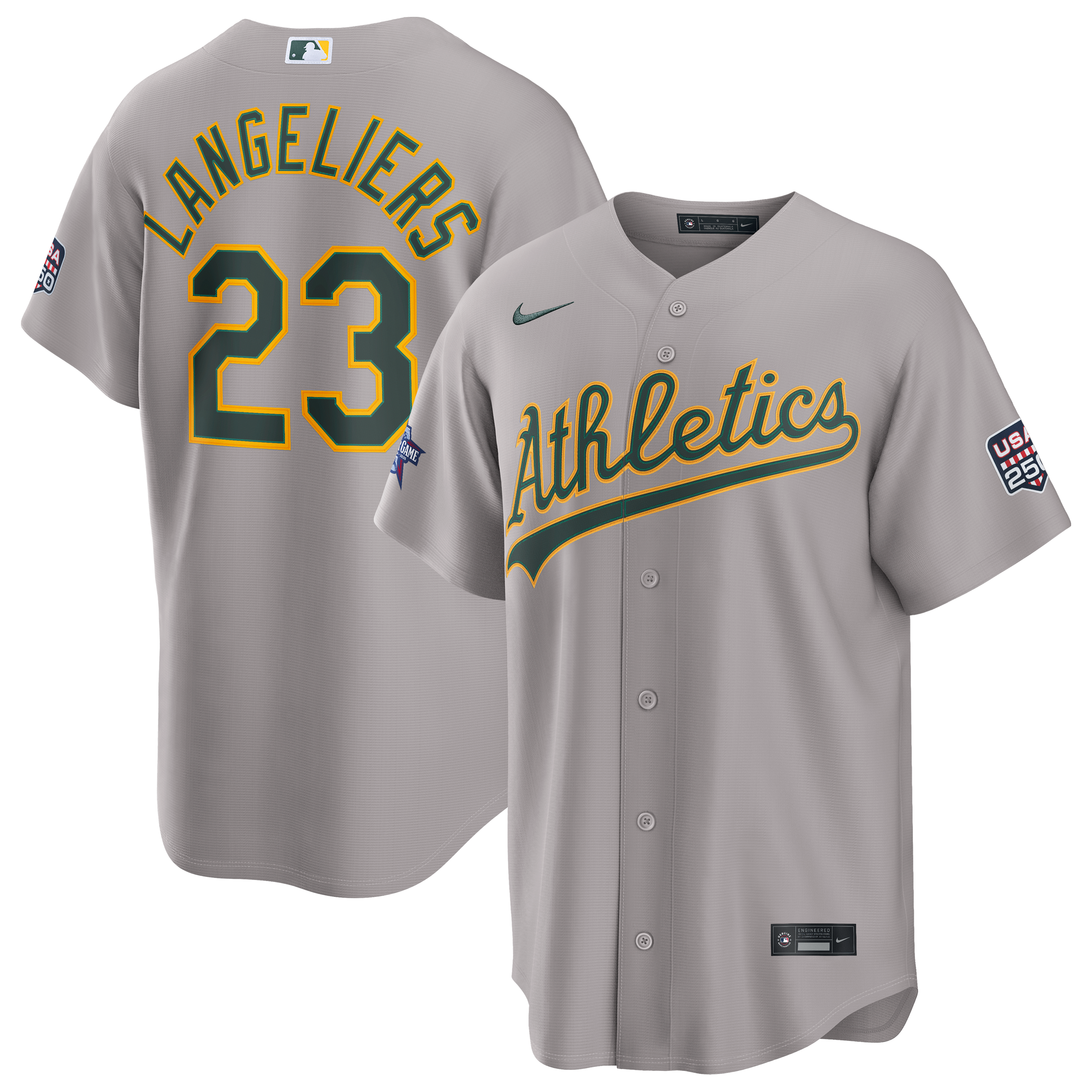 2026 All-Star Game Athletics Shea Langeliers Gray Jersey - Image 2