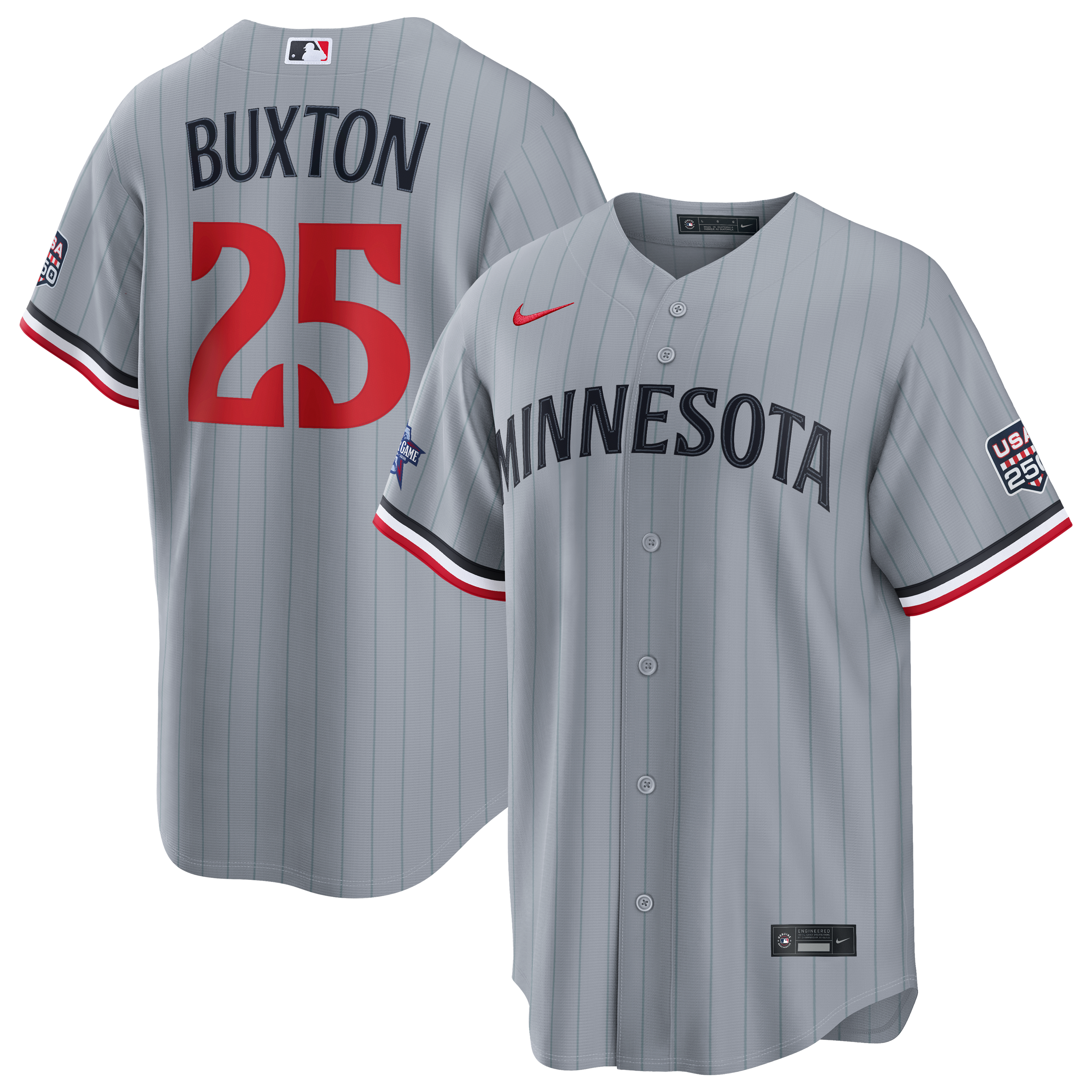 2026 All-Star Game Minnesota Twins Byron Buxton Gray Jersey - Image 2