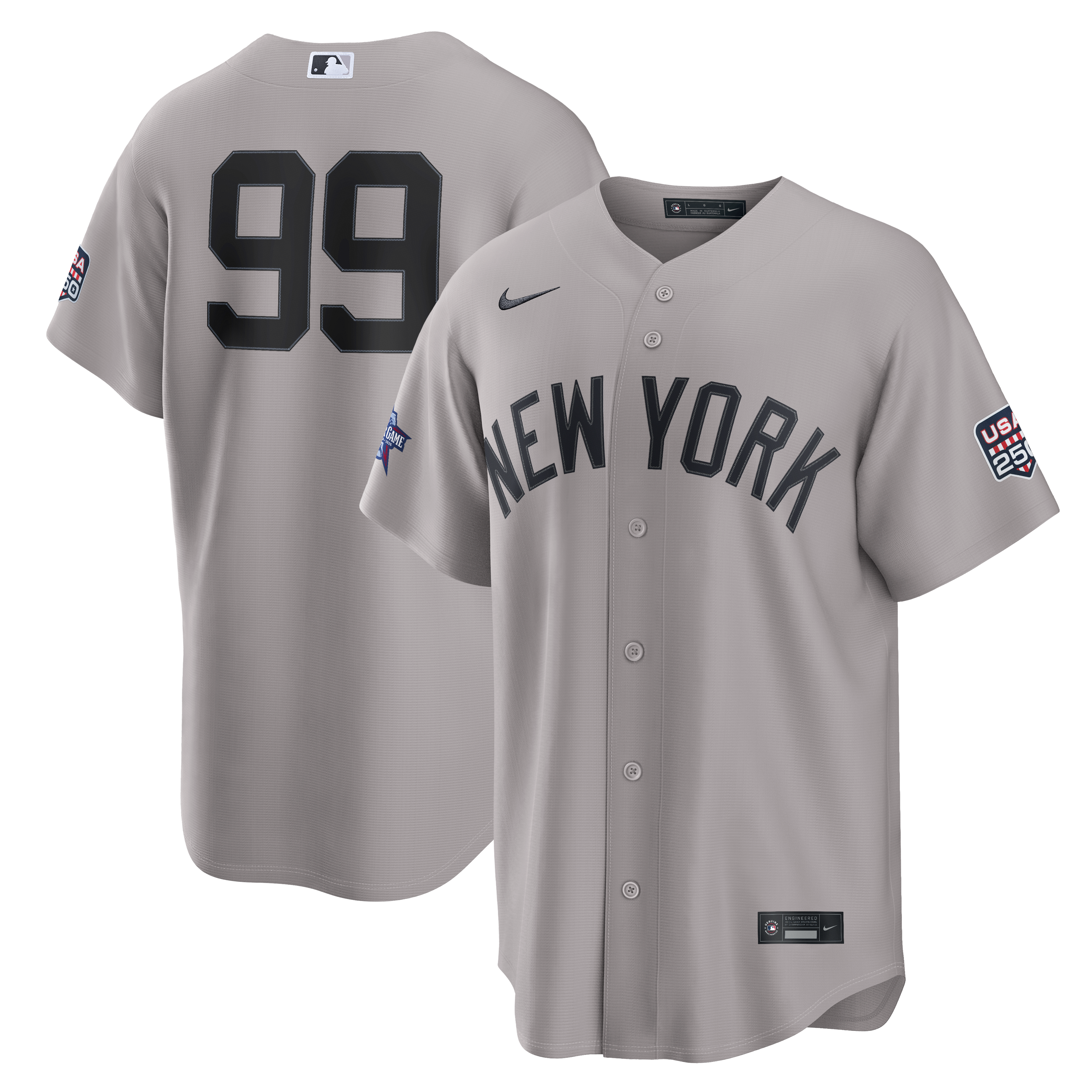 2026 All-Star Game New York Yankees Aaron Judge Gray Jersey