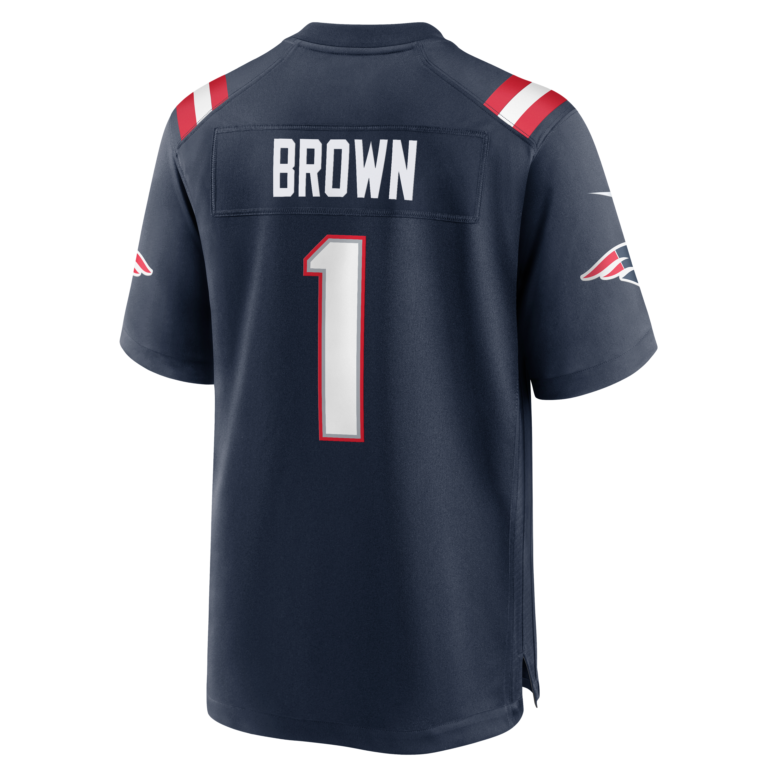 A.J. Brown New England Patriots Team Game Jersey - Navy - Image 6