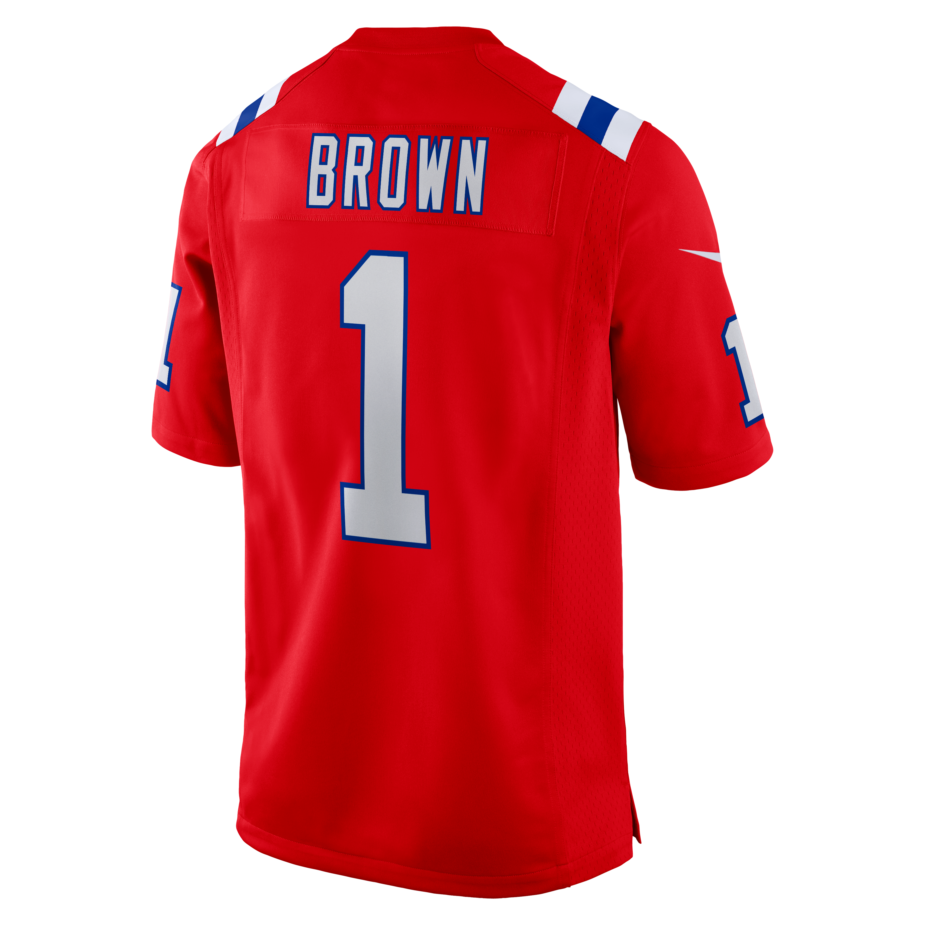 A.J. Brown New England Patriots Team Game Jersey - Red - Image 4
