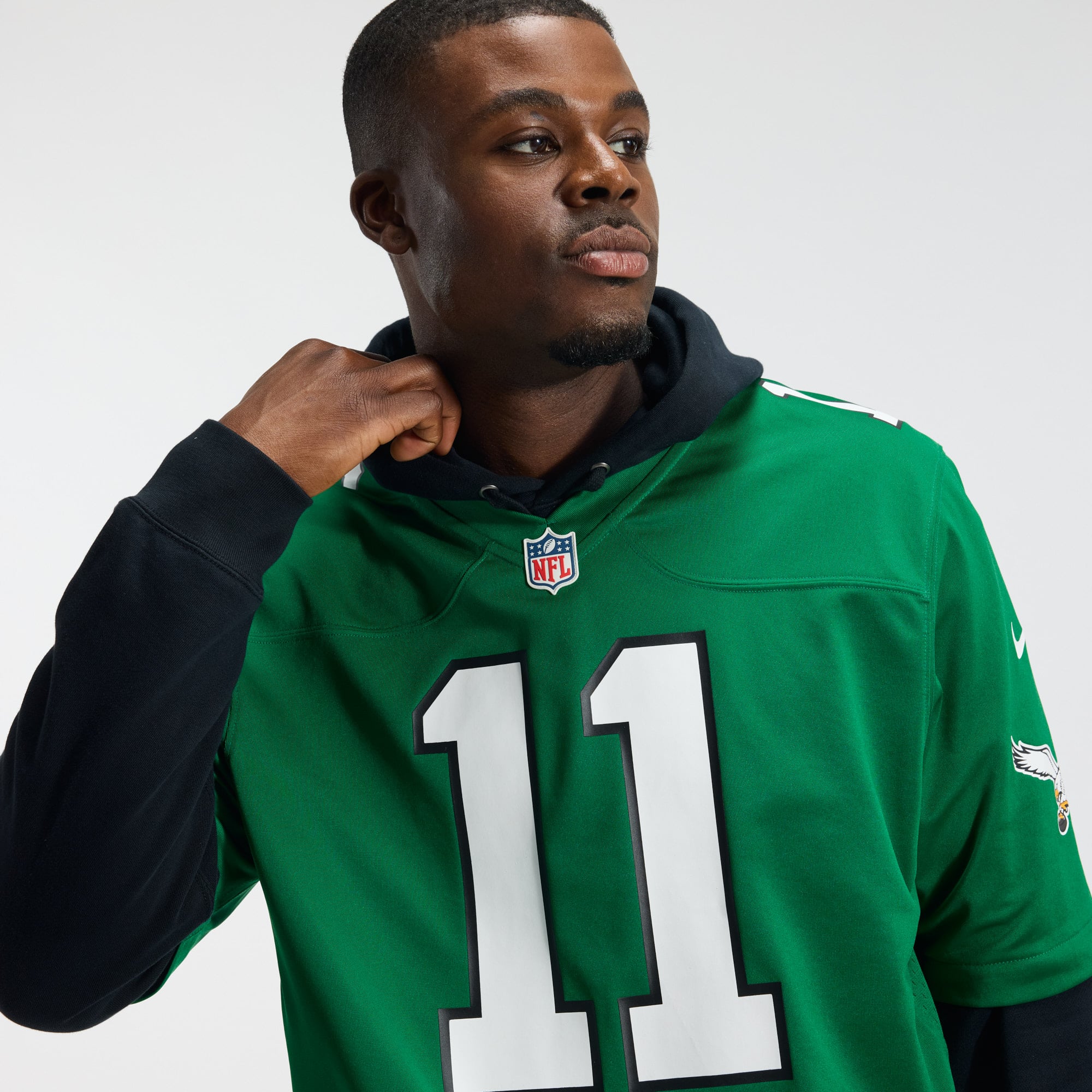 A.J. Brown Philadelphia Eagles Alternate Game Player Jersey - Kelly Green - Image 12