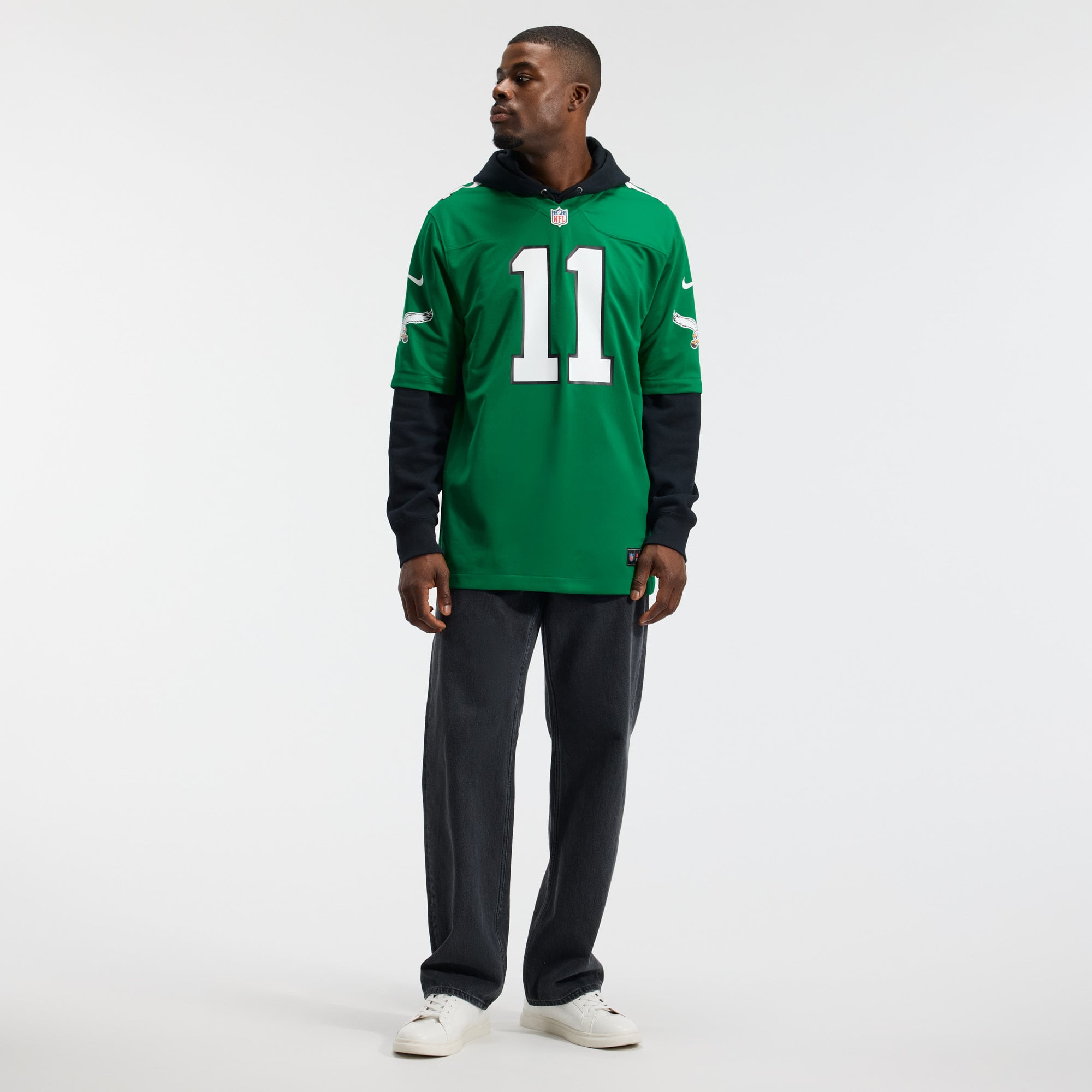 A.J. Brown Philadelphia Eagles Alternate Game Player Jersey - Kelly Green - Image 6