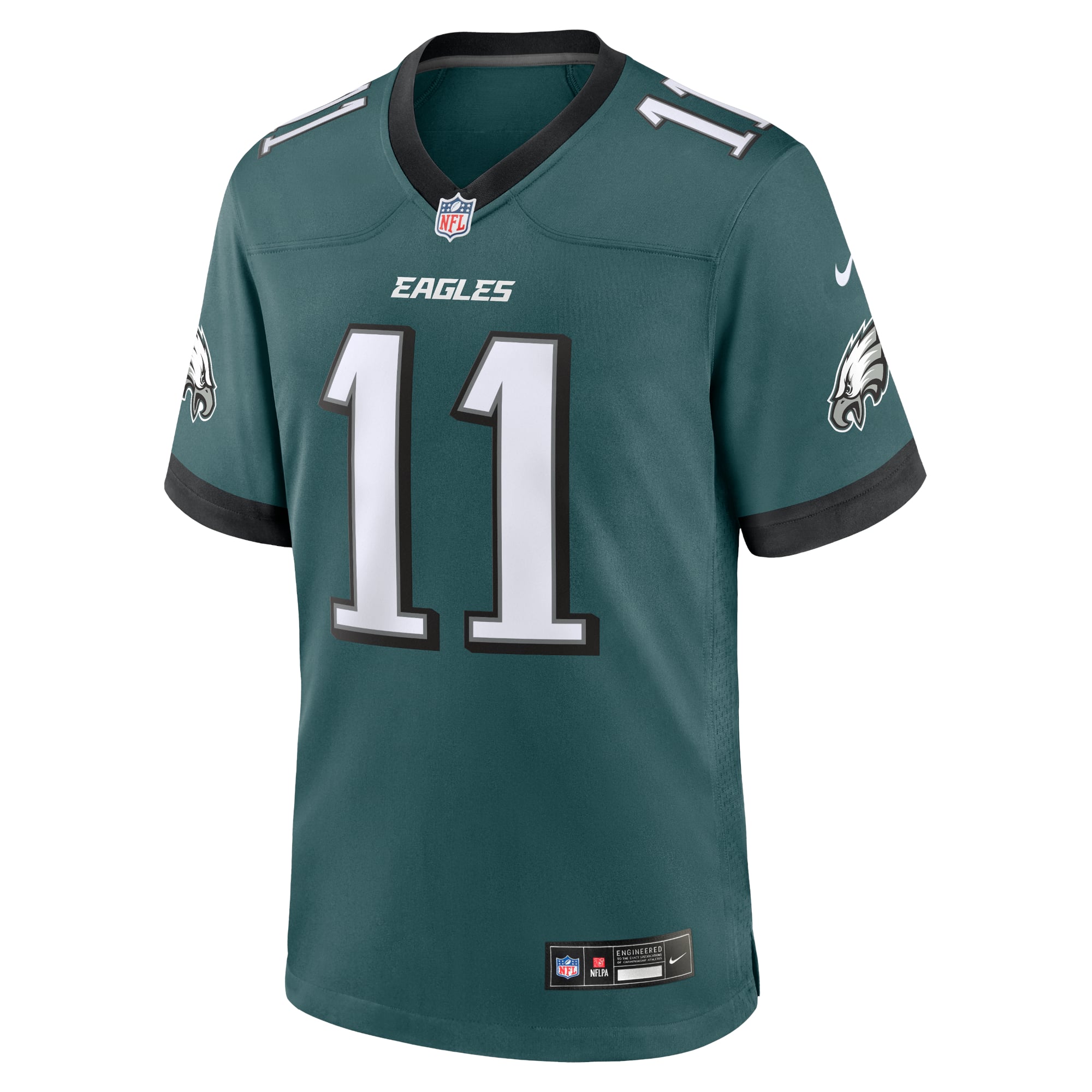 A.J. Brown Philadelphia Eagles Alternate Game Player Jersey - Midnight Green - Image 3