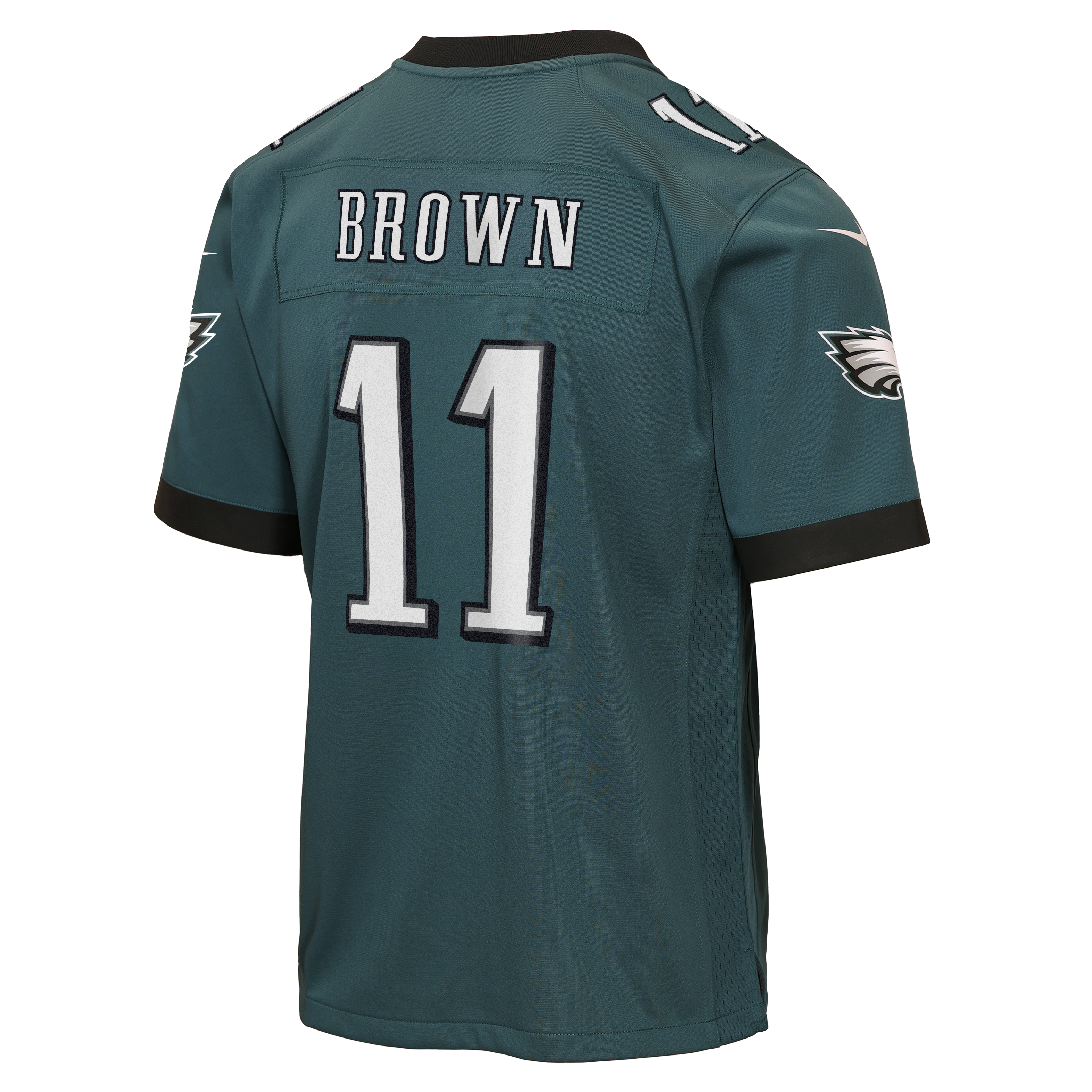 A.J. Brown Philadelphia Eagles Youth Team Game Jersey - Midnight Green - Image 4