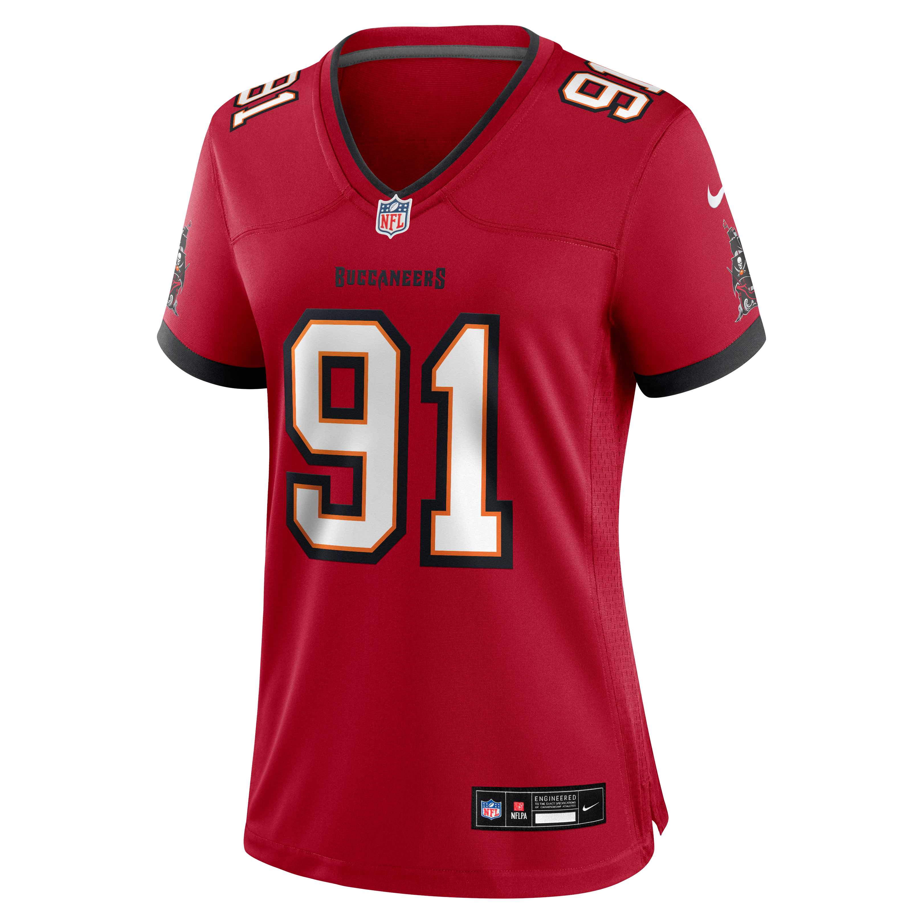 A'Shawn Robinson Tampa Bay Buccaneers Women's Team Game Jersey - Red - Image 7