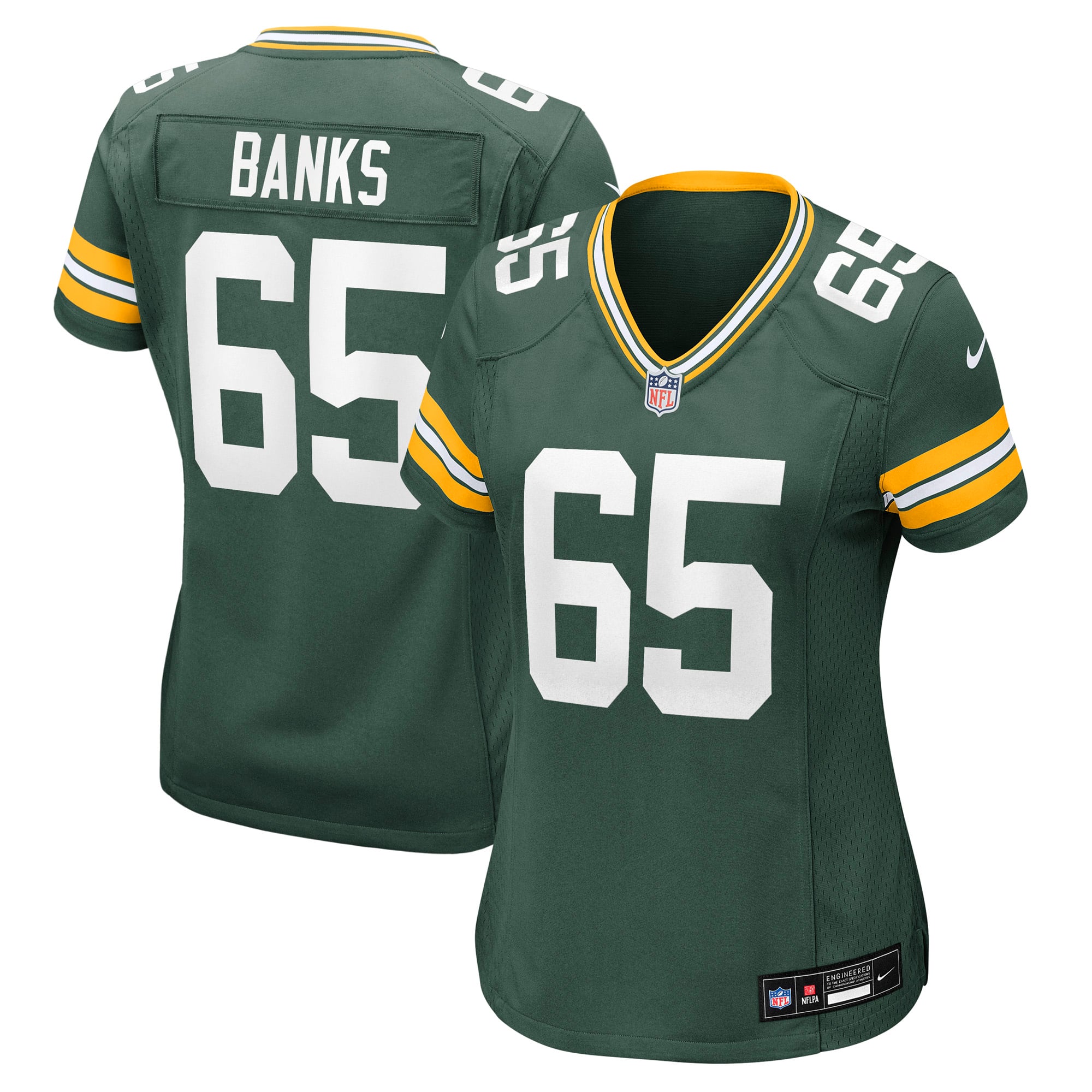 Aaron Banks Green Bay Packers Women's Team Game Jersey - Green - Image 2