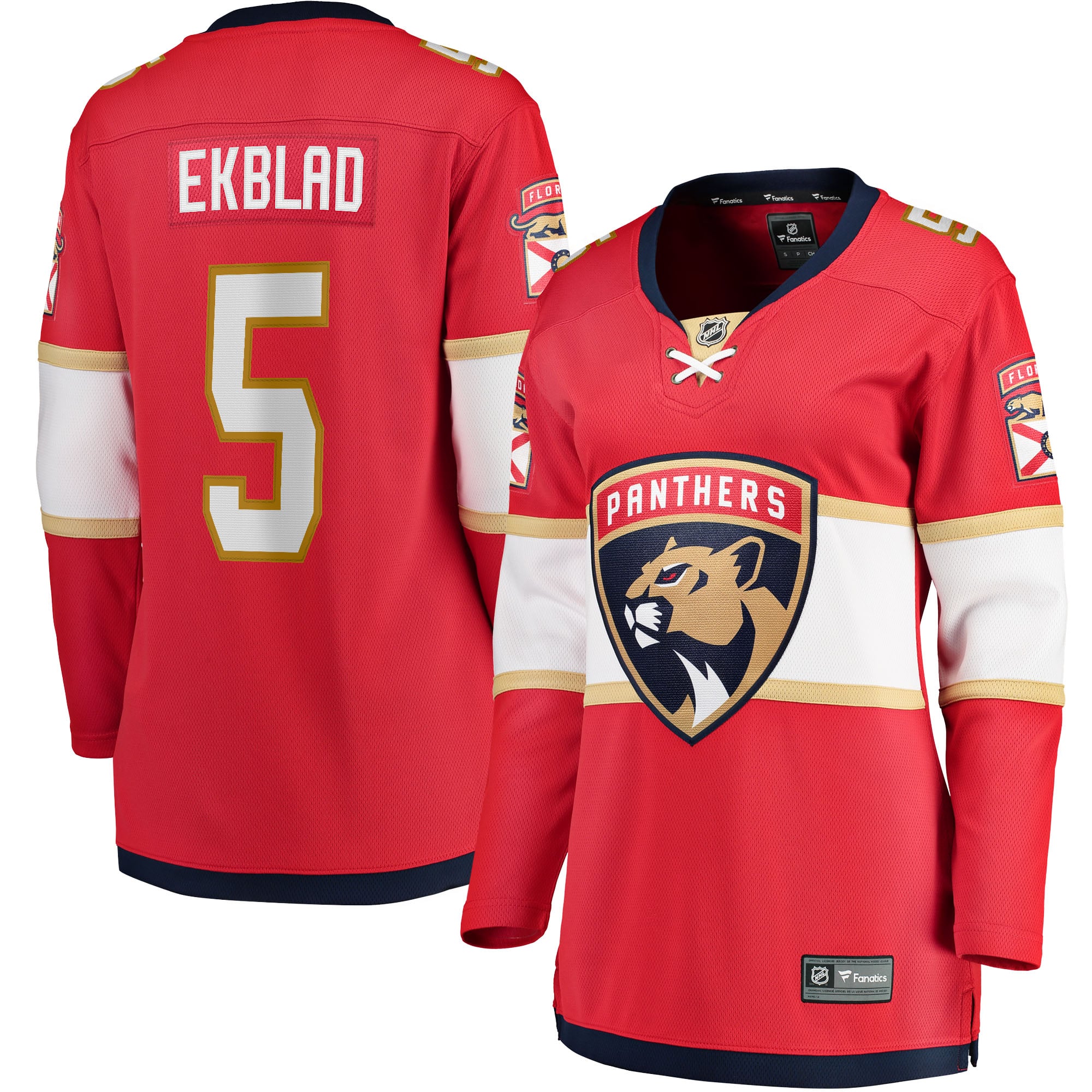 Aaron Ekblad Florida Panthers Women's Home Team Breakaway Player Jersey - Red - Image 2