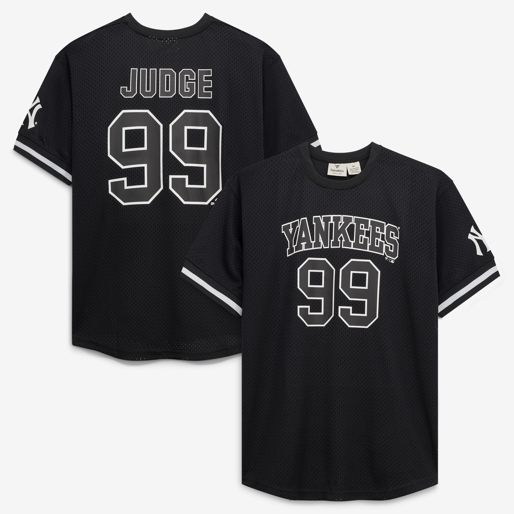 Aaron Judge New York Yankees Big & Tall Heavyweight Mesh Jersey - Black/White