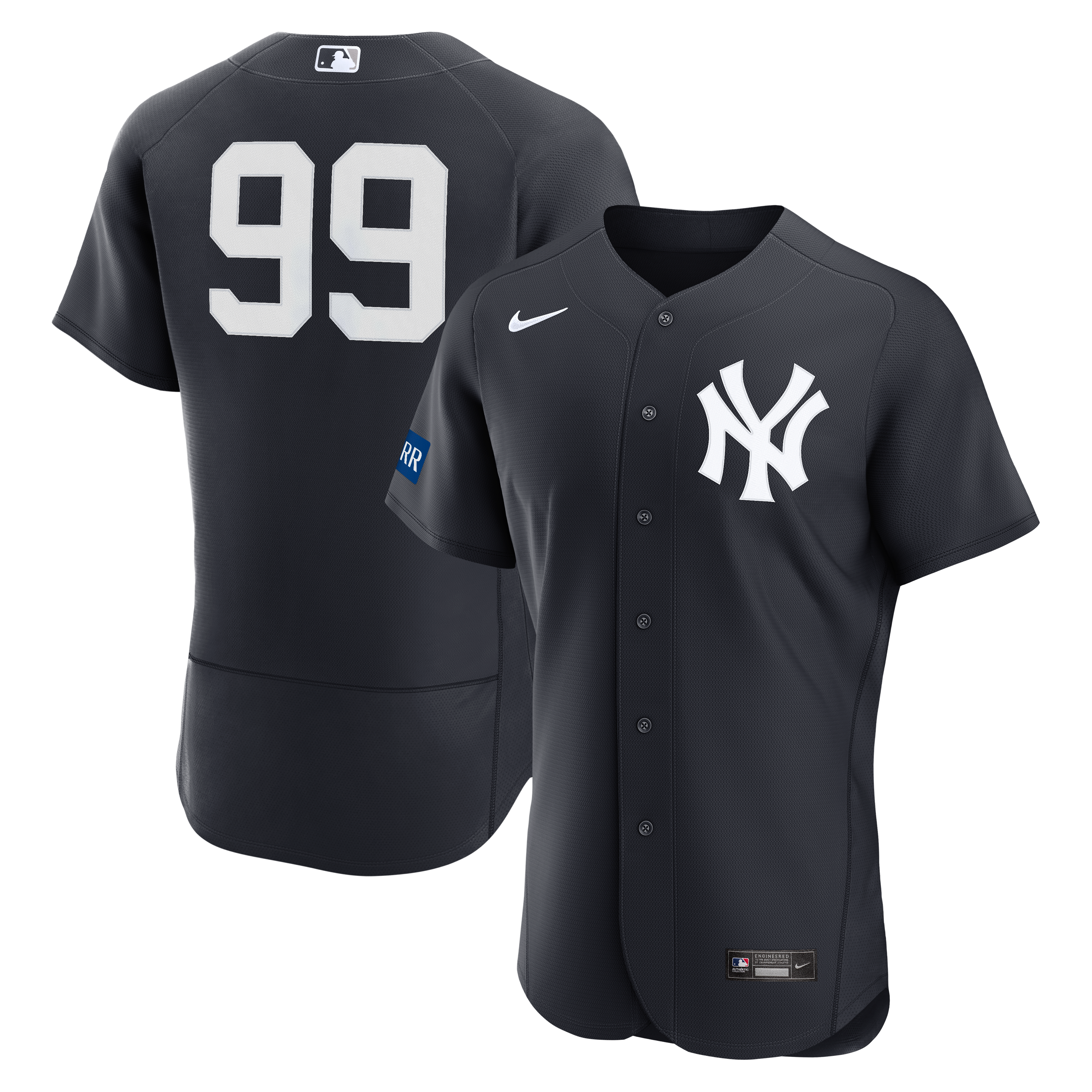 Aaron Judge New York Yankees Home Sponsor Patch Jersey - Navy