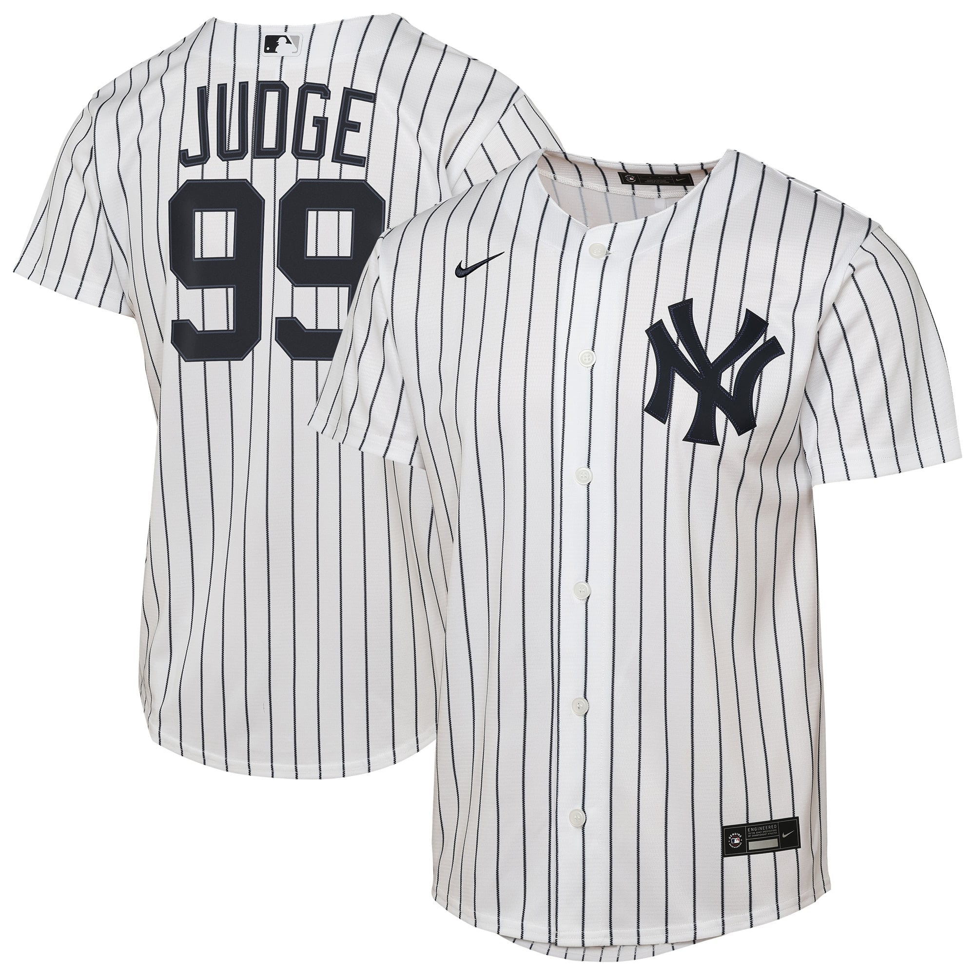 Aaron Judge New York Yankees Youth Home Player Jersey - White - Image 2