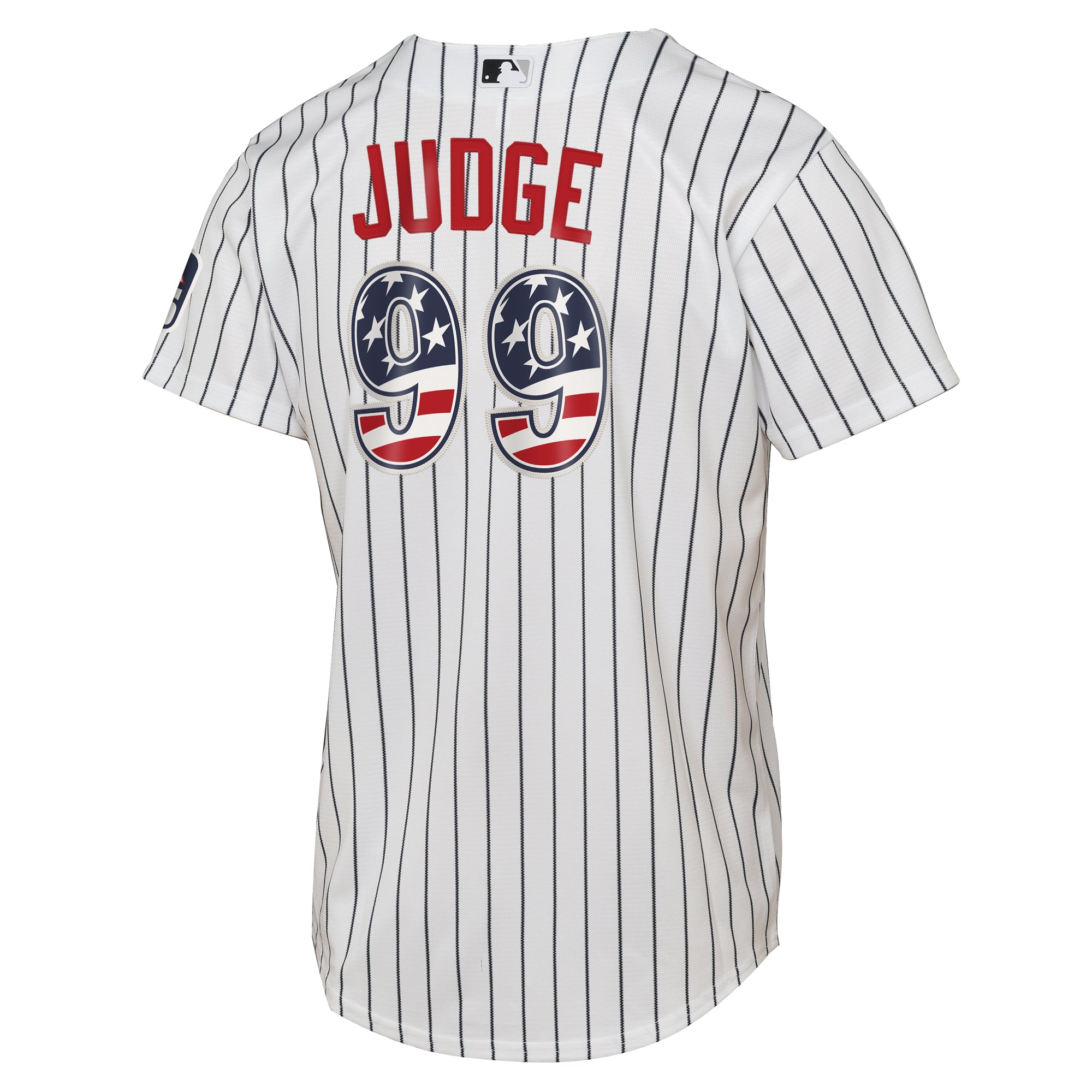 Aaron Judge New York Yankees Youth USA 250 Fourth of July Home Jersey - White - Image 4