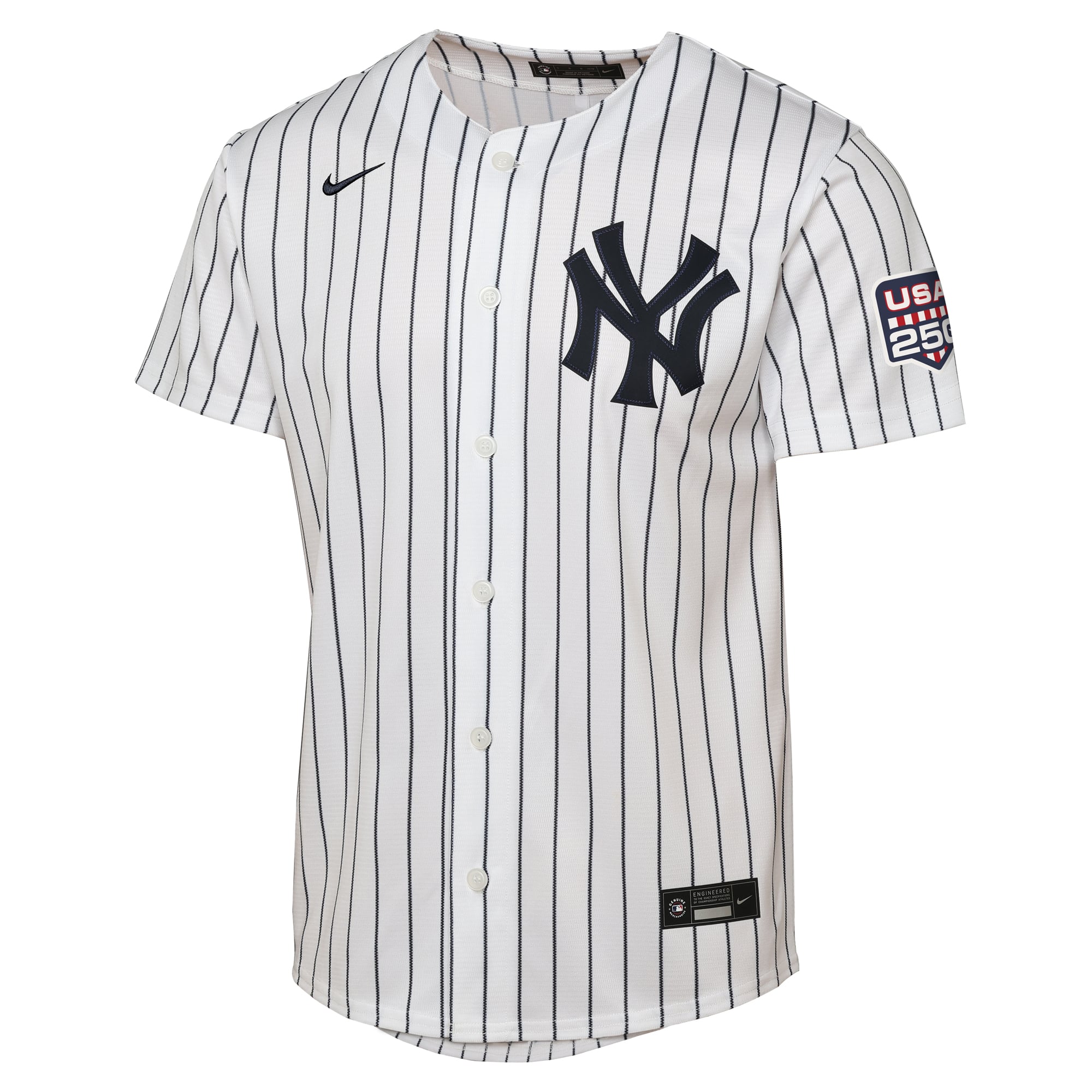 Aaron Judge New York Yankees Youth USA 250 Fourth of July Home Jersey - White - Image 3
