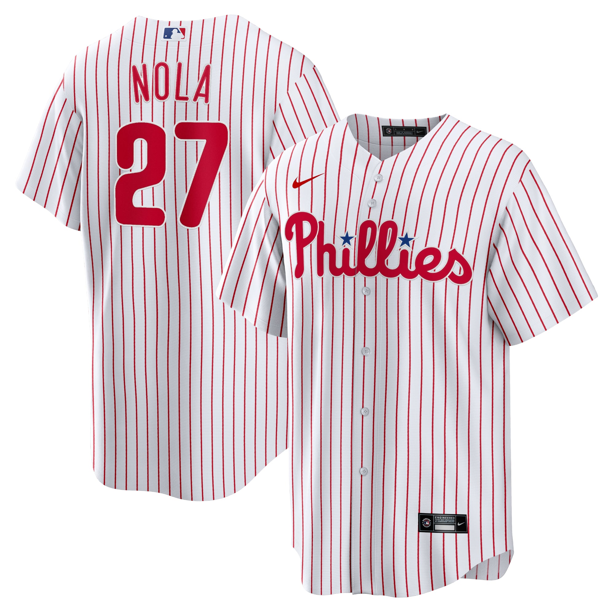 Aaron Nola Philadelphia Phillies Home Player Name Jersey - White - Image 2