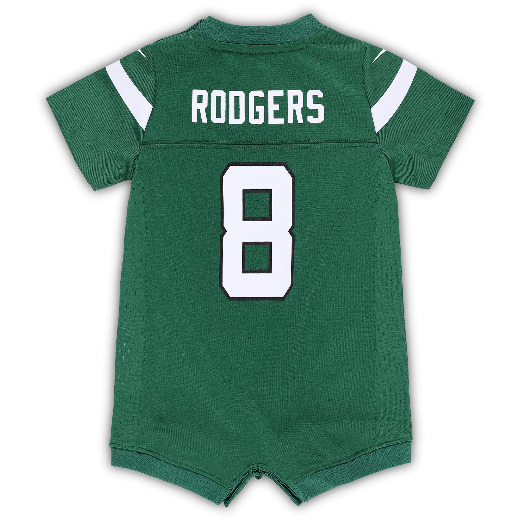 Aaron Rodgers New York Jets Newborn & Infant Game Romper Jersey - Green - Image 4