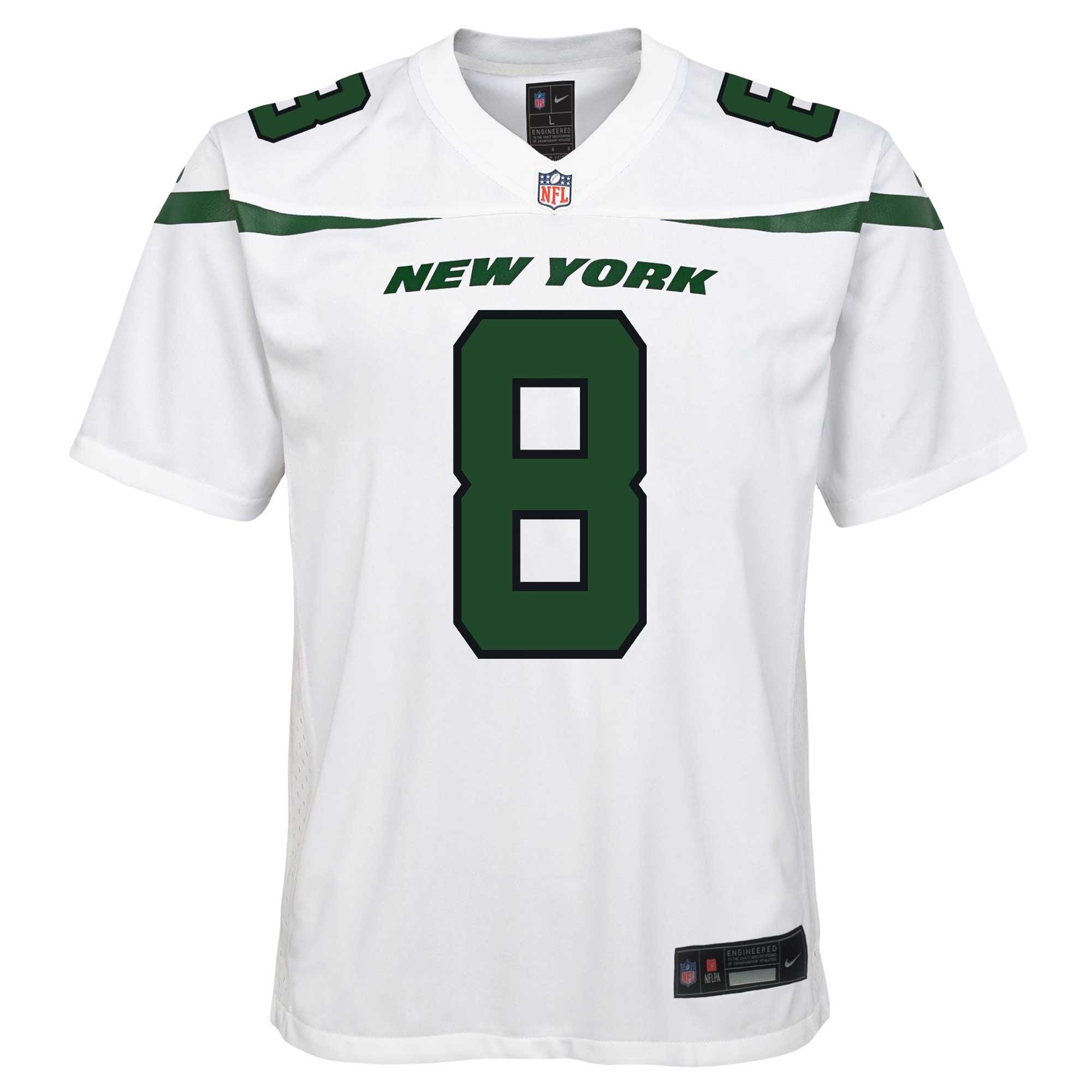 Aaron Rodgers New York Jets Youth Game Jersey - Gotham Green - White - Image 3