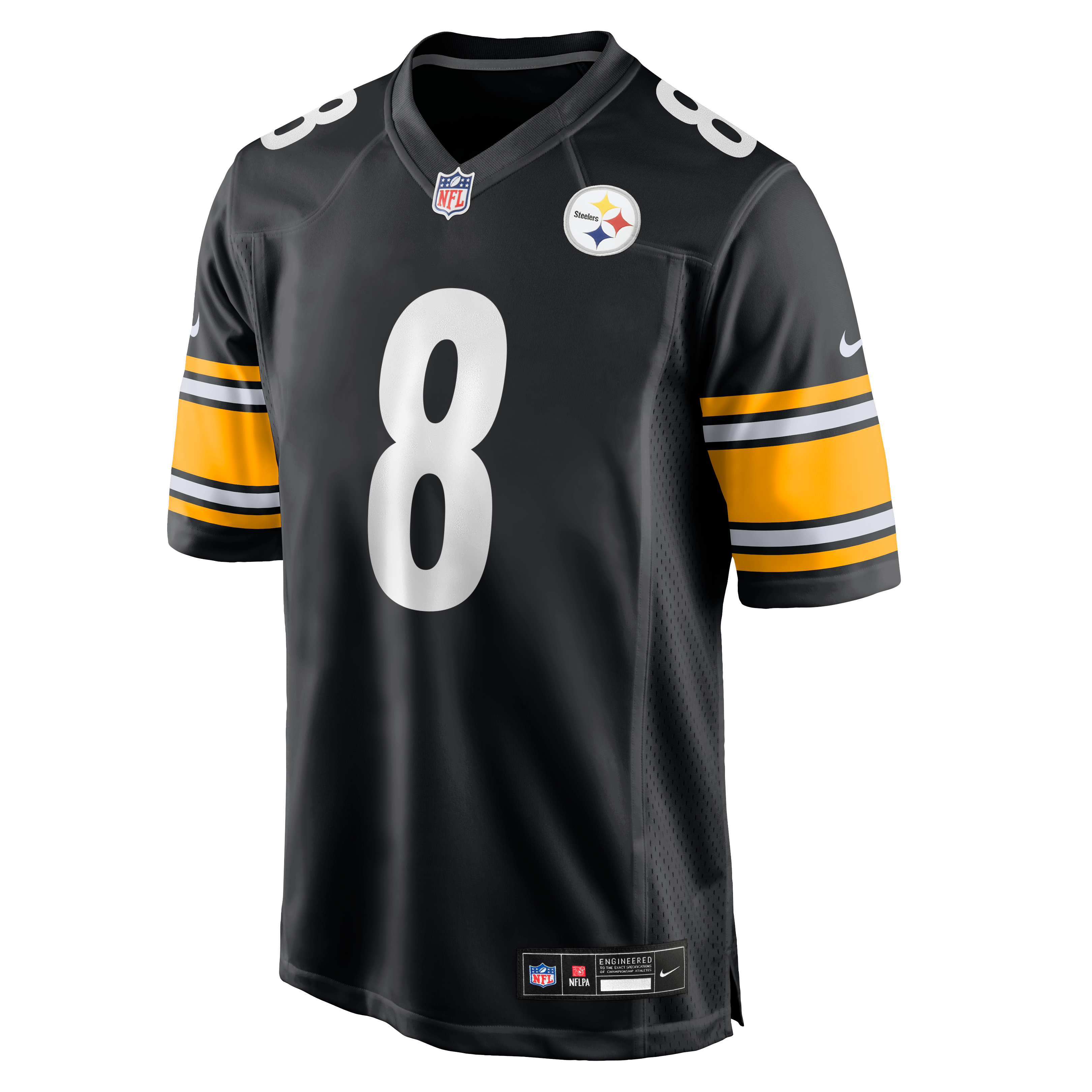 Aaron Rodgers Pittsburgh Steelers Alternate 1933 Throwback Game Jersey - Black - Image 8