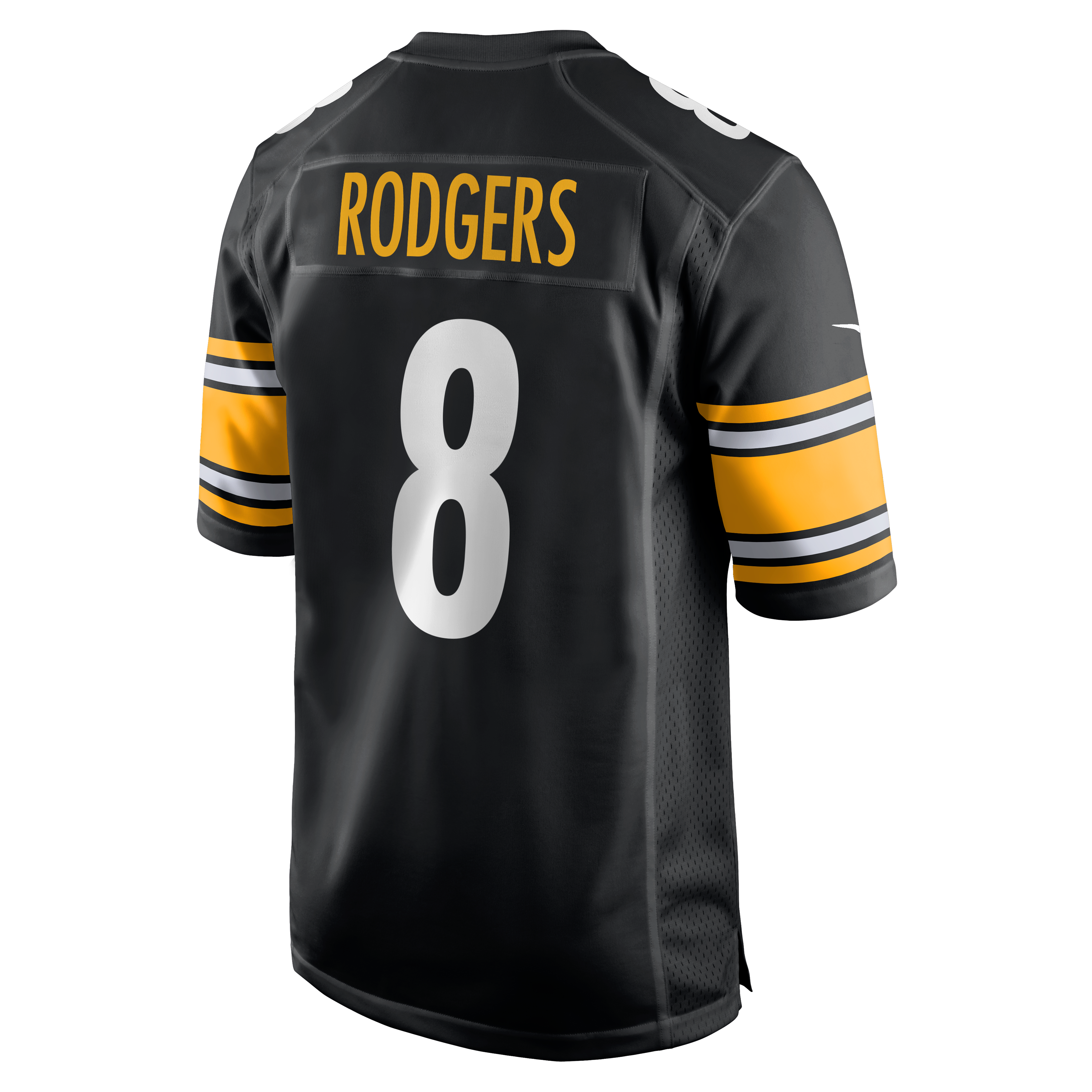 Aaron Rodgers Pittsburgh Steelers Alternate 1933 Throwback Game Jersey - Black - Image 9