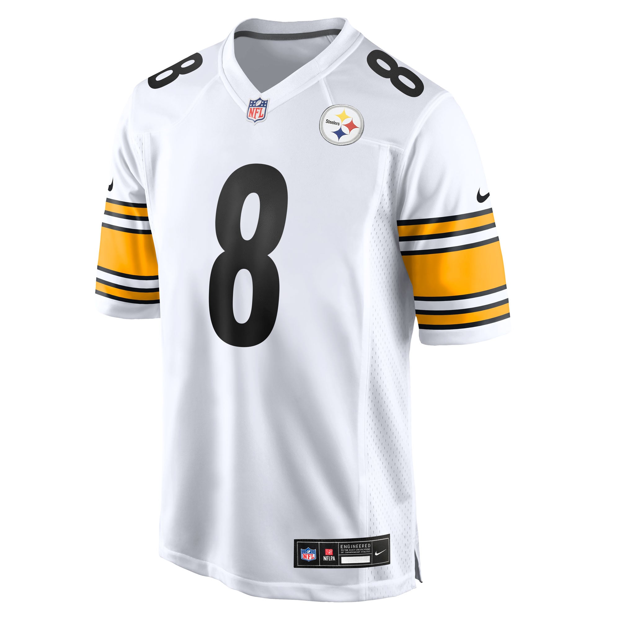 Aaron Rodgers Pittsburgh Steelers Alternate 1933 Throwback Game Jersey - White - Image 3