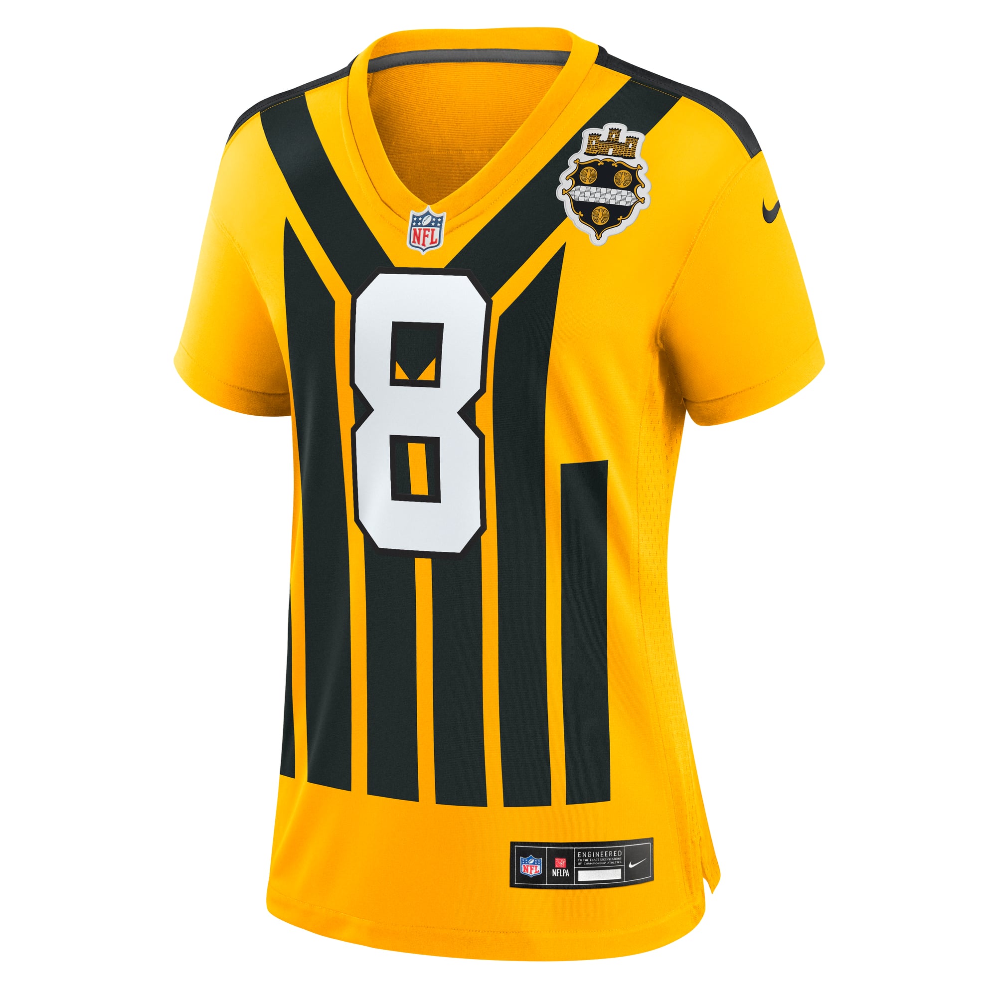 Aaron Rodgers Pittsburgh Steelers Women's Alternate 1933 Throwback Game Jersey - Gold - Image 3