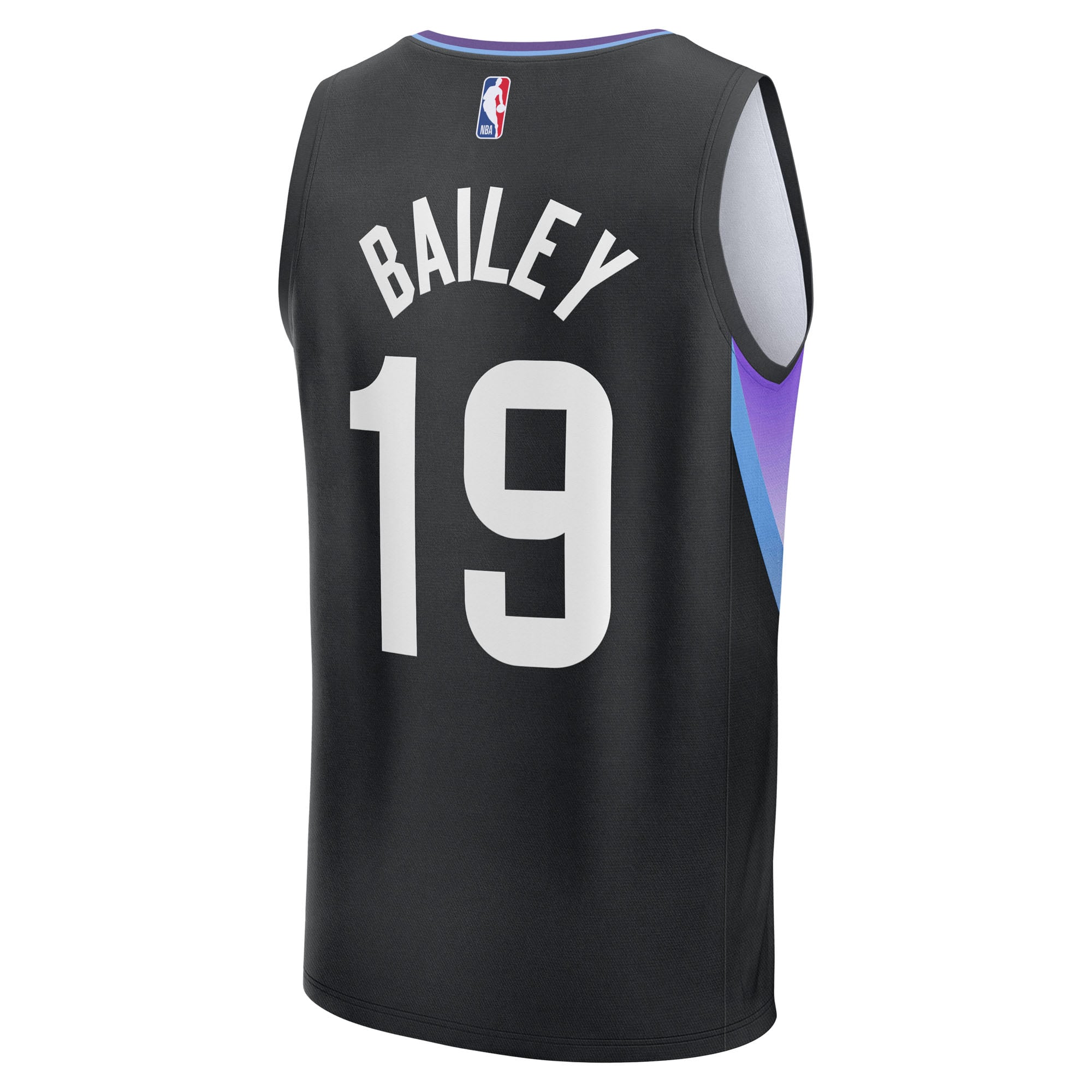 Ace Bailey Utah Jazz 2025 Draft First Round Pick Fast Break Jersey - Statement Edition - Black - Image 4