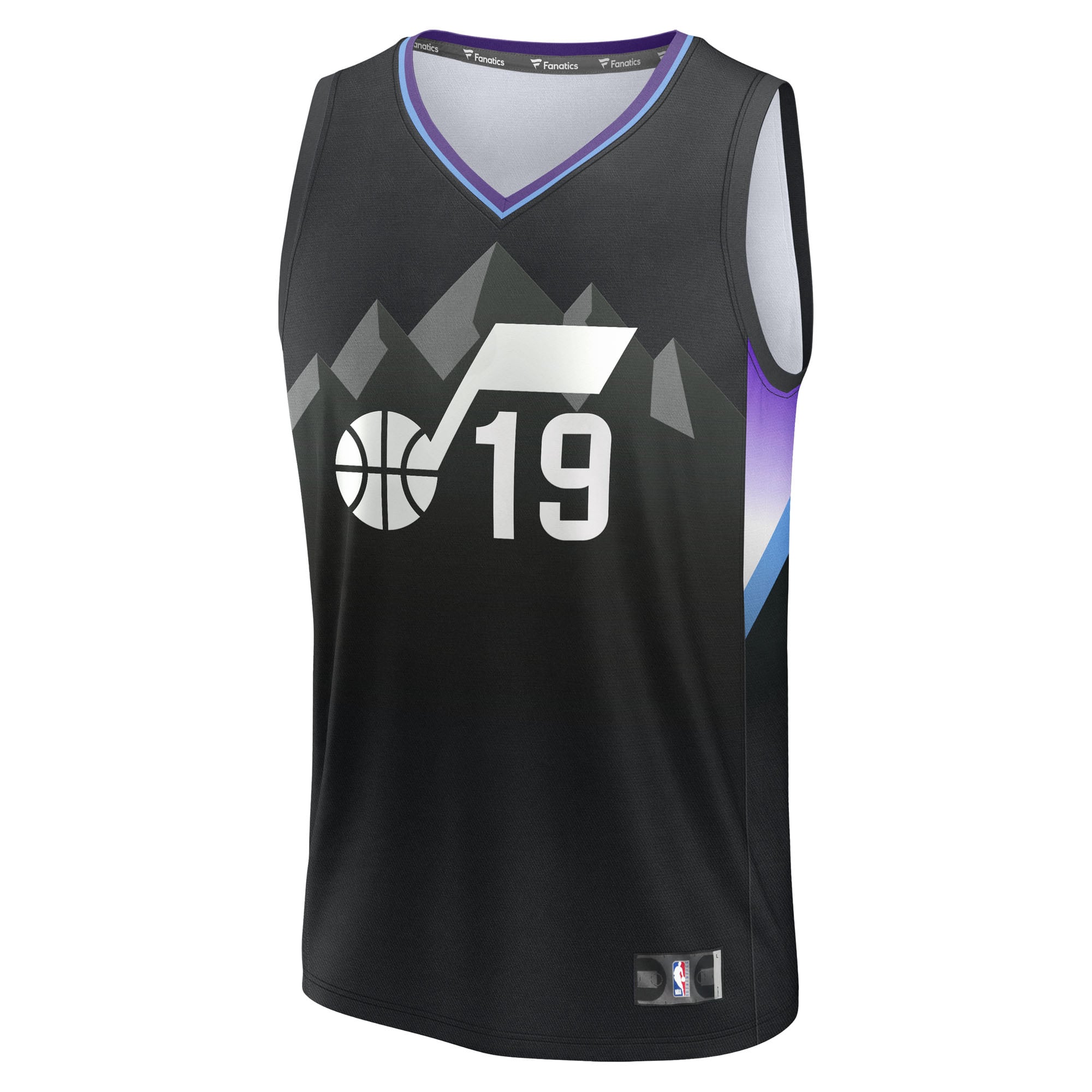 Ace Bailey Utah Jazz 2025 Draft First Round Pick Fast Break Jersey - Statement Edition - Black - Image 3