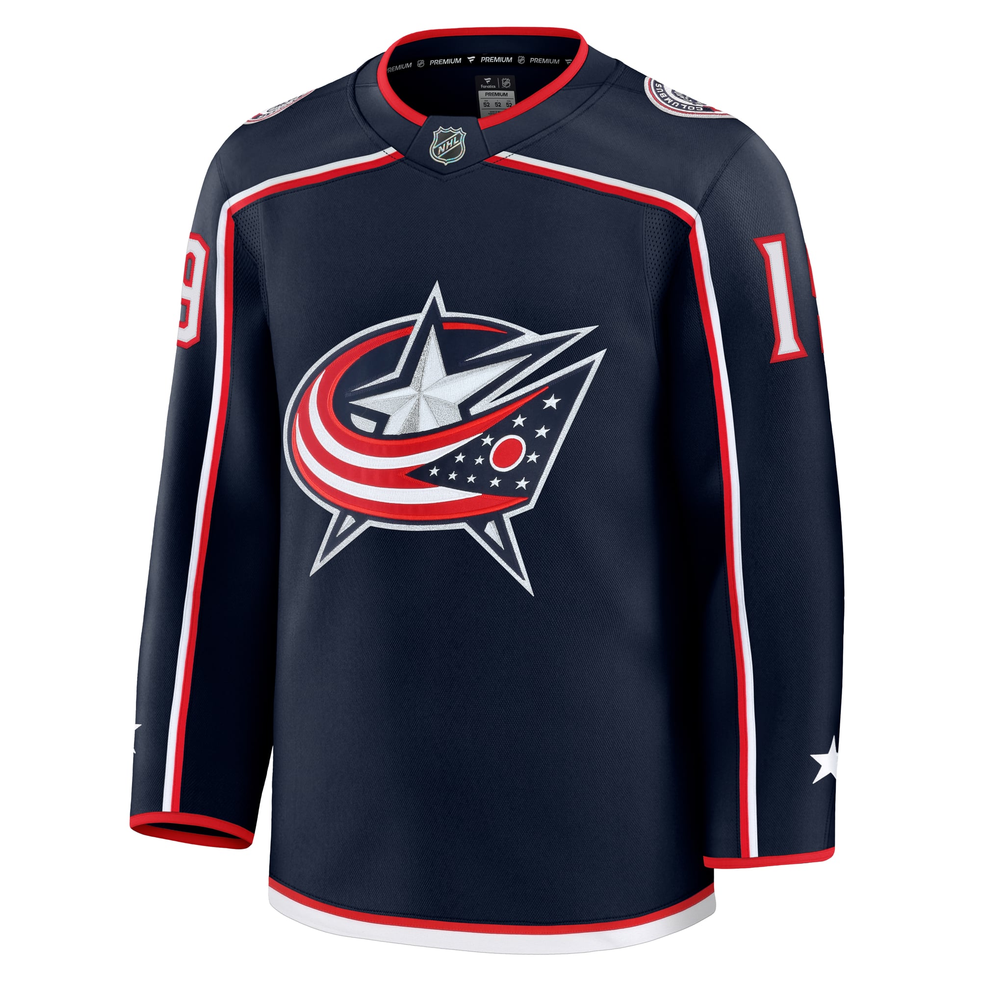 Adam Fantilli Columbus Blue Jackets Home Premium Jersey - Navy - Image 3