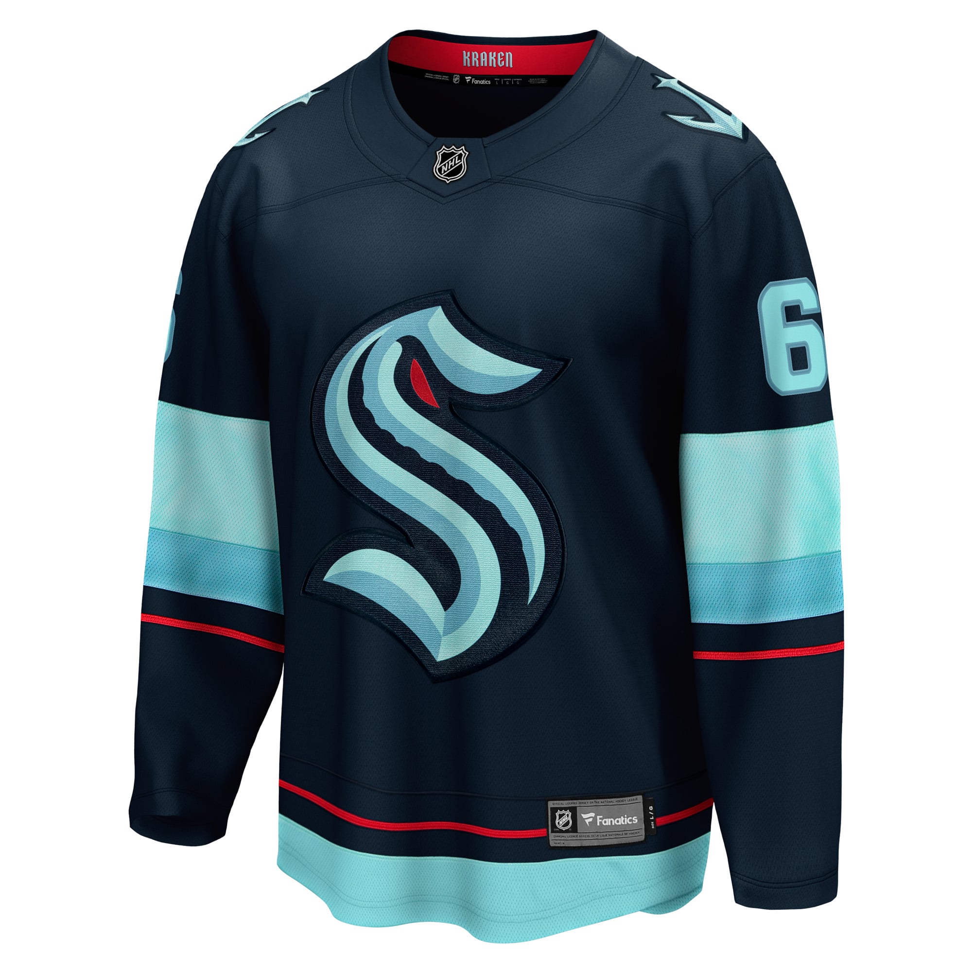 Adam Larsson Seattle Kraken Home Breakaway Player Jersey - Deep Sea Blue - Image 3