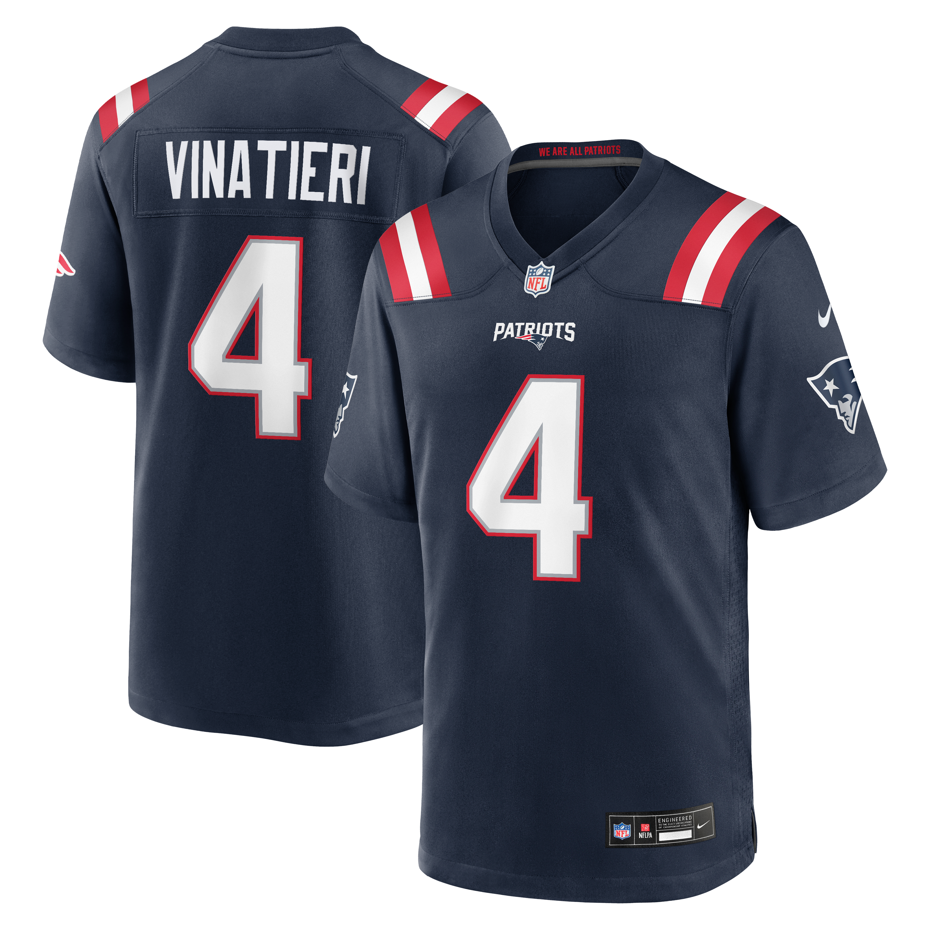 Adam Vinatieri New England Patriots Team Retired Game Jersey - Navy