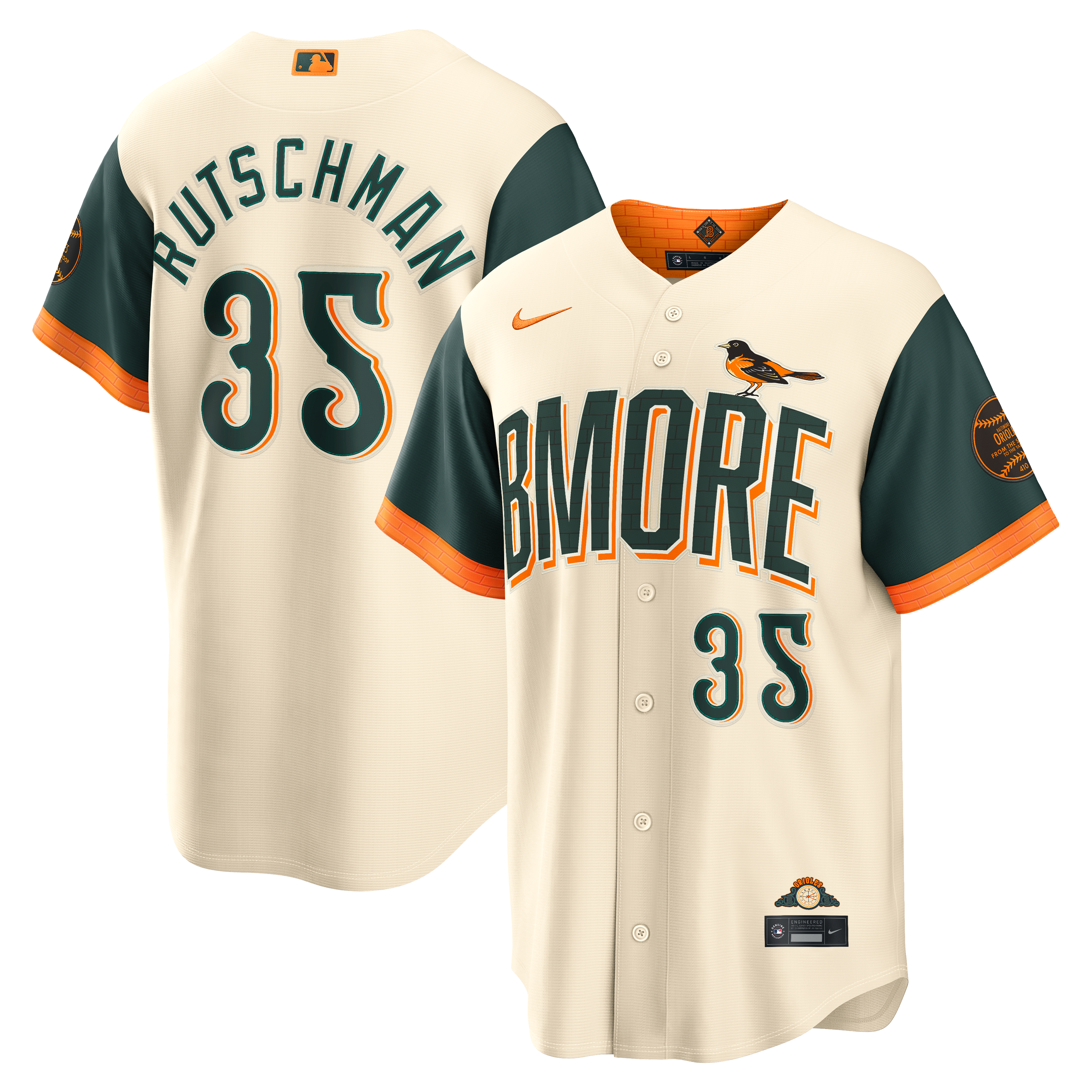 Adley Rutschman Baltimore Orioles 2026 City Connect Stadium Jersey - Cream