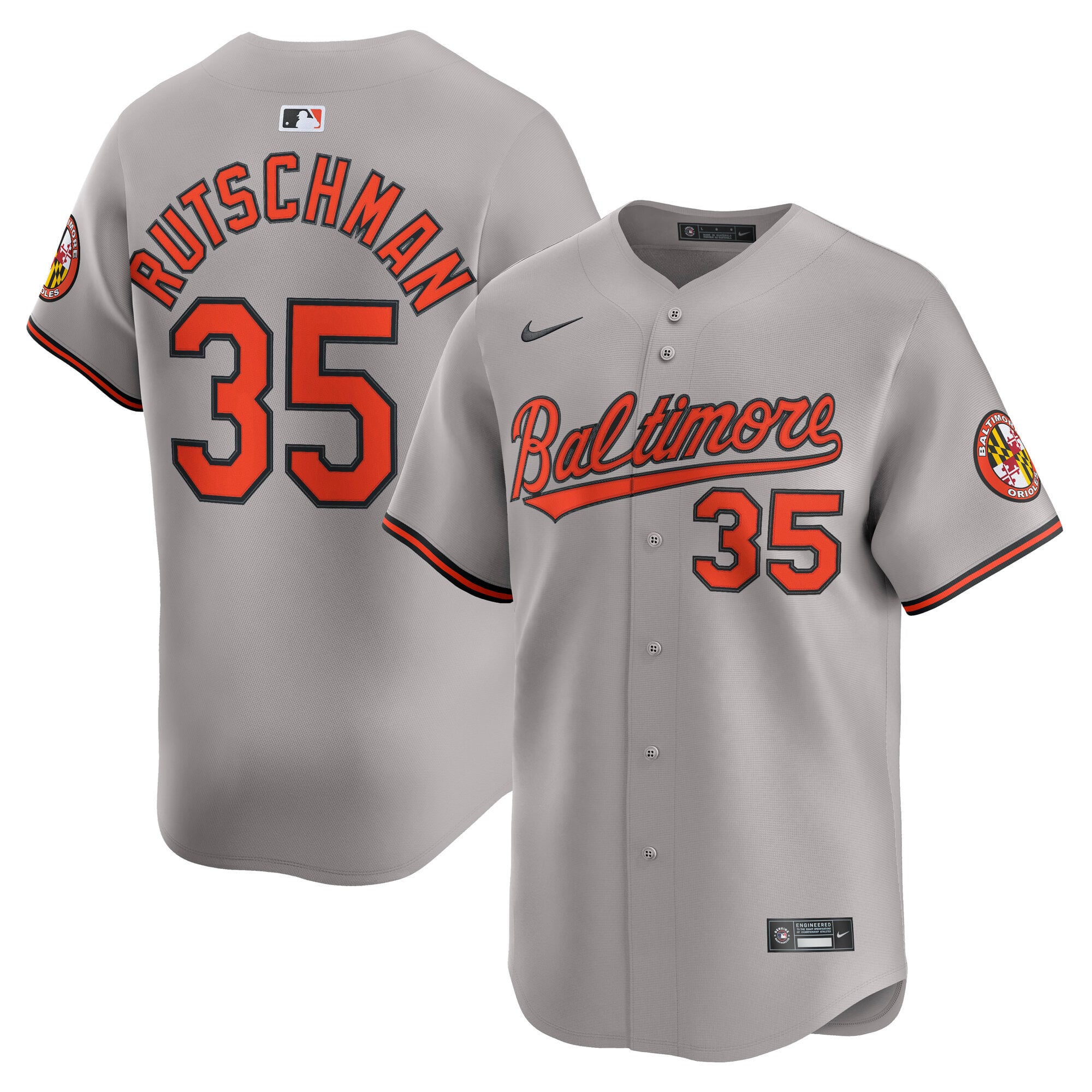 Adley Rutschman Baltimore Orioles 2nd Alternate Limited Player Jersey - Gray