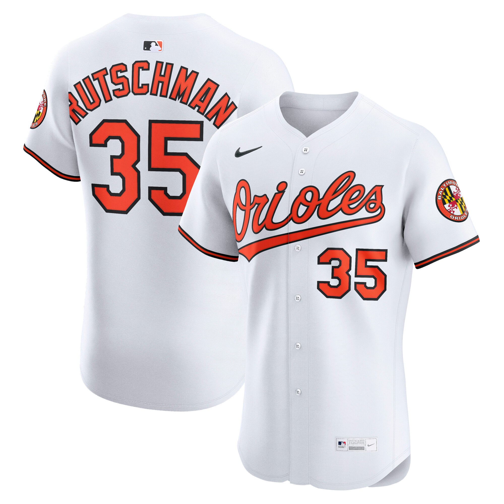 Adley Rutschman Baltimore Orioles Alternate Elite Jersey - White - Image 2