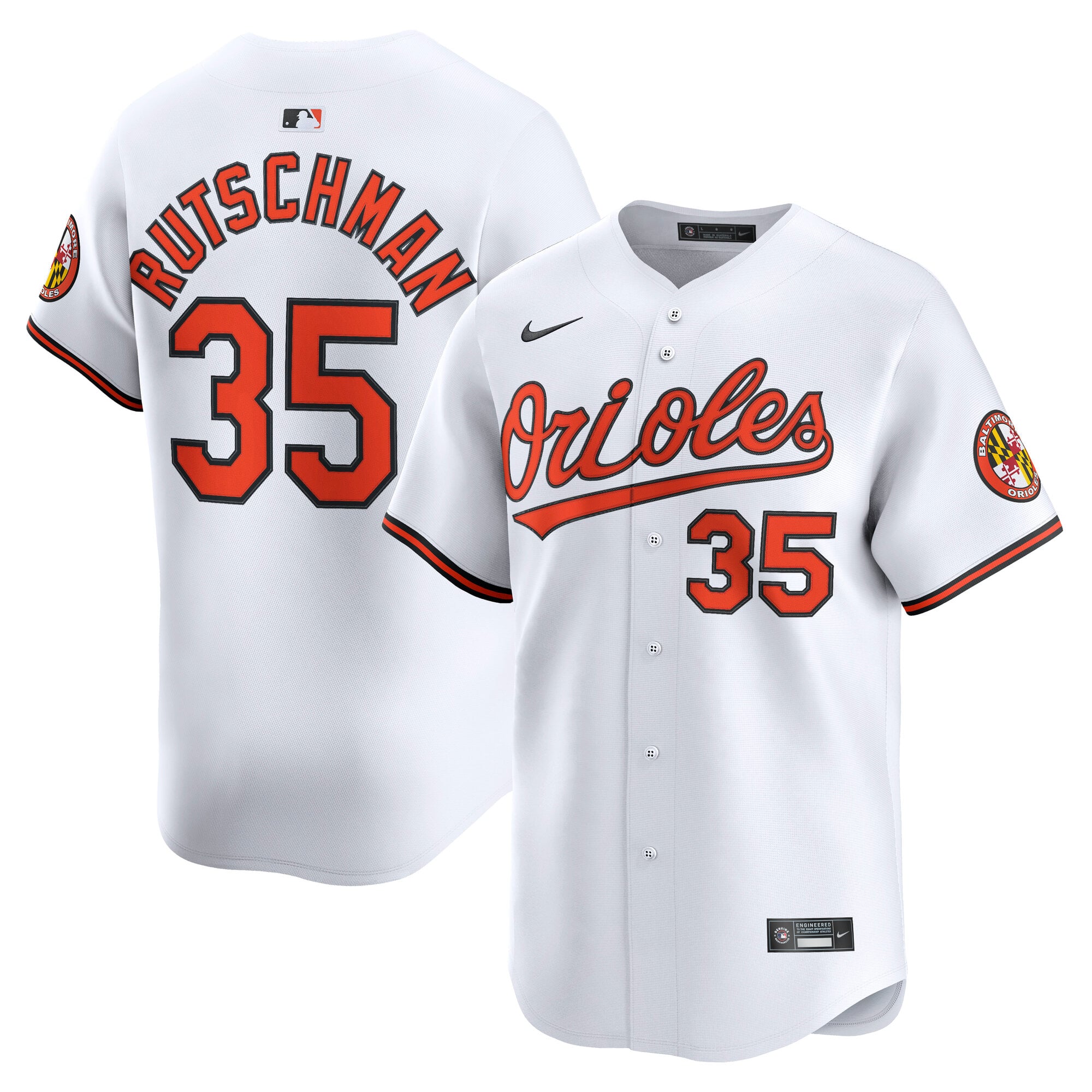 Adley Rutschman Baltimore Orioles Home Limited Player Jersey - White - Image 2
