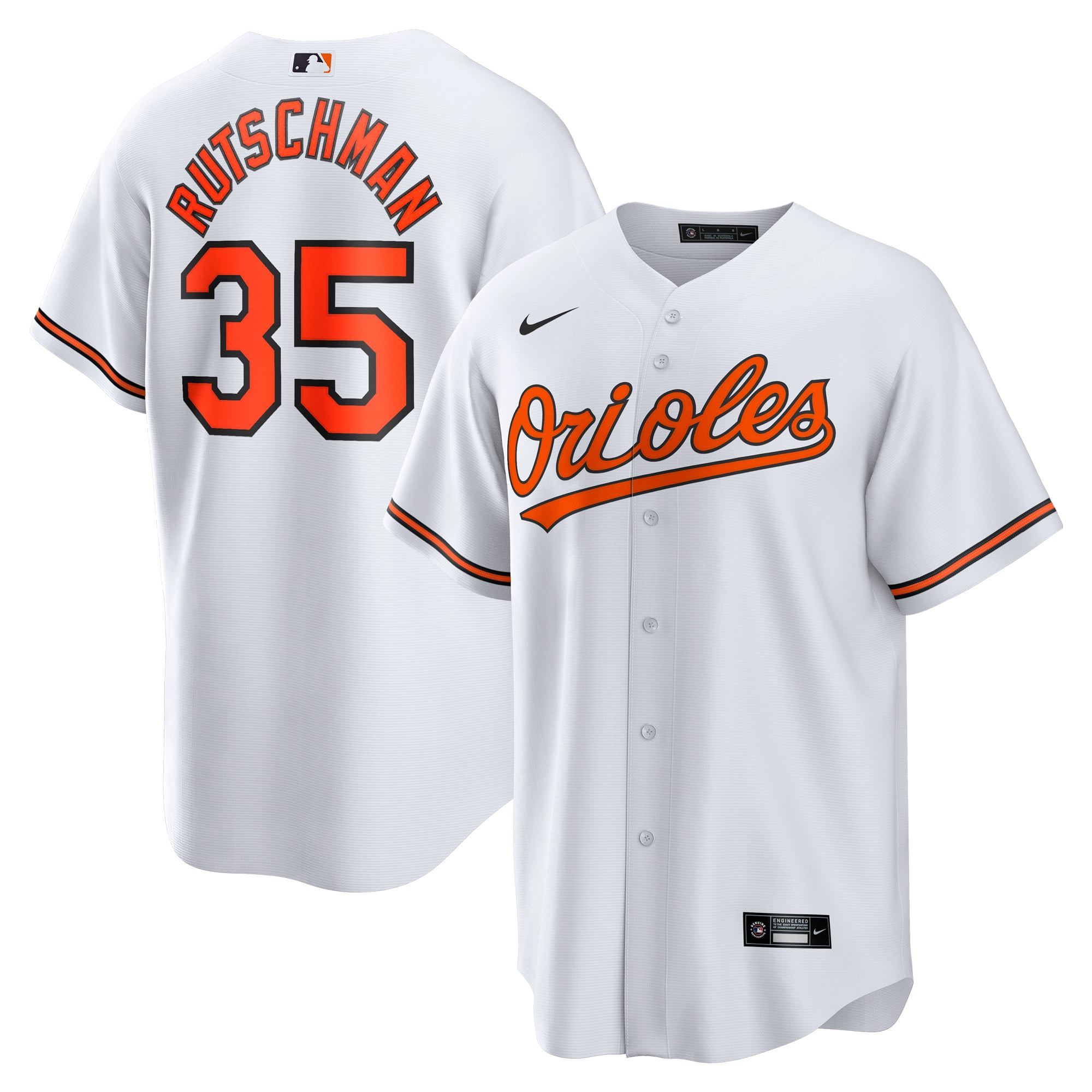 Adley Rutschman Baltimore Orioles Player Jersey - White - Image 2