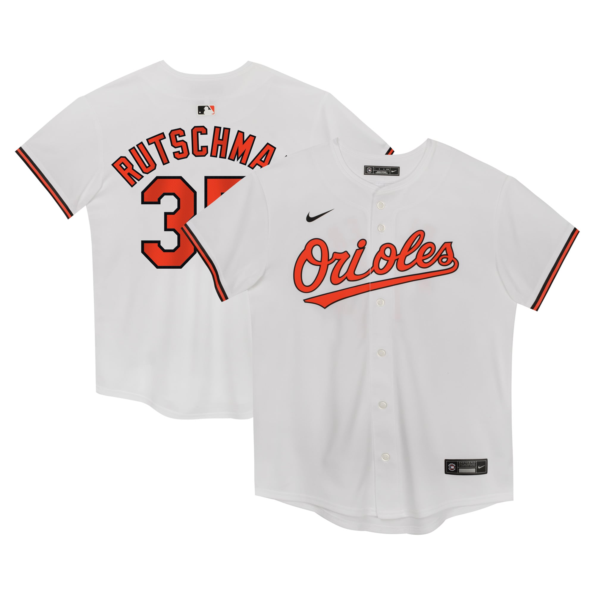 Adley Rutschman Baltimore Orioles Preschool Home Game Jersey - White - Image 2