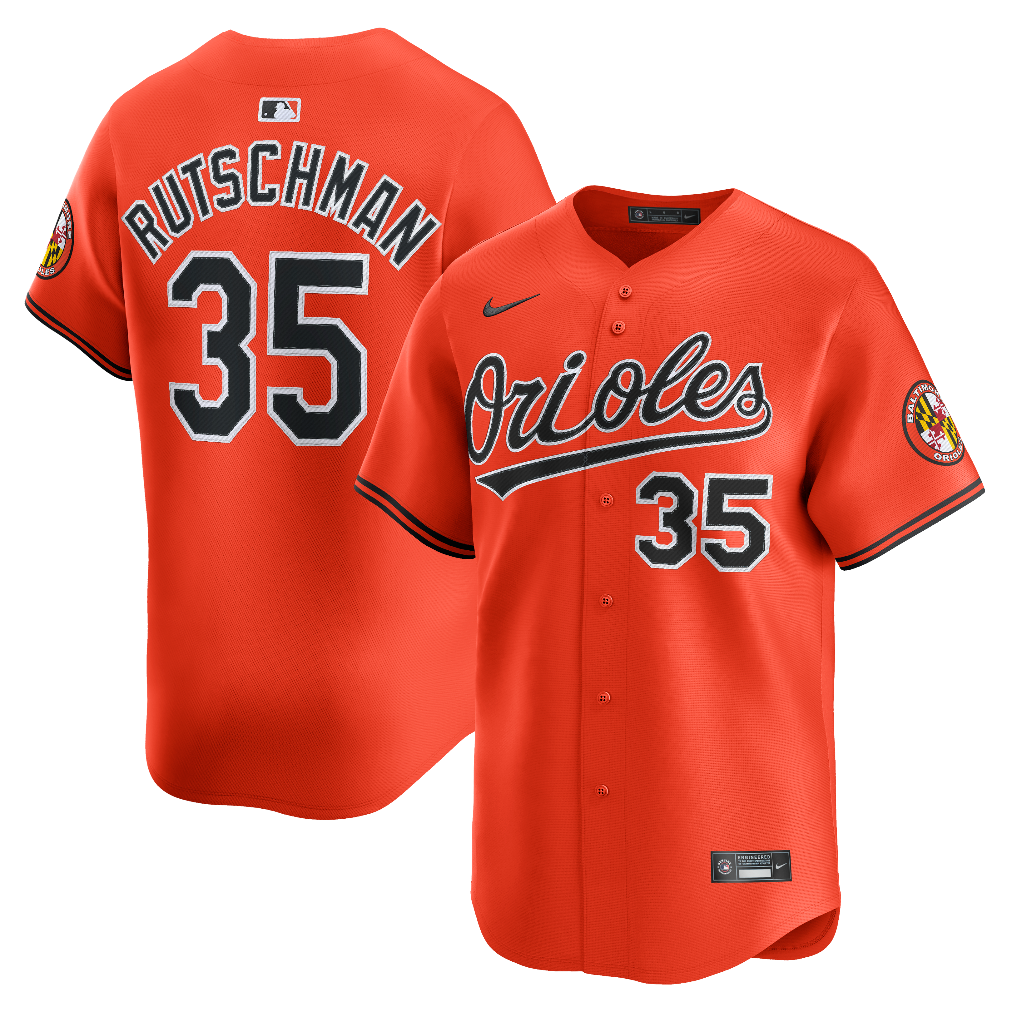 Adley Rutschman Baltimore Orioles Road Limited Player Jersey - Orange