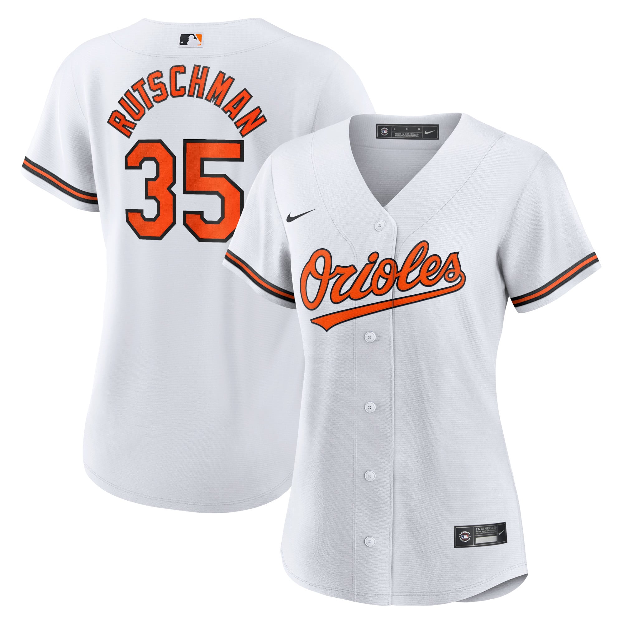 Adley Rutschman Baltimore Orioles Women's Home Player Jersey - White - Image 2