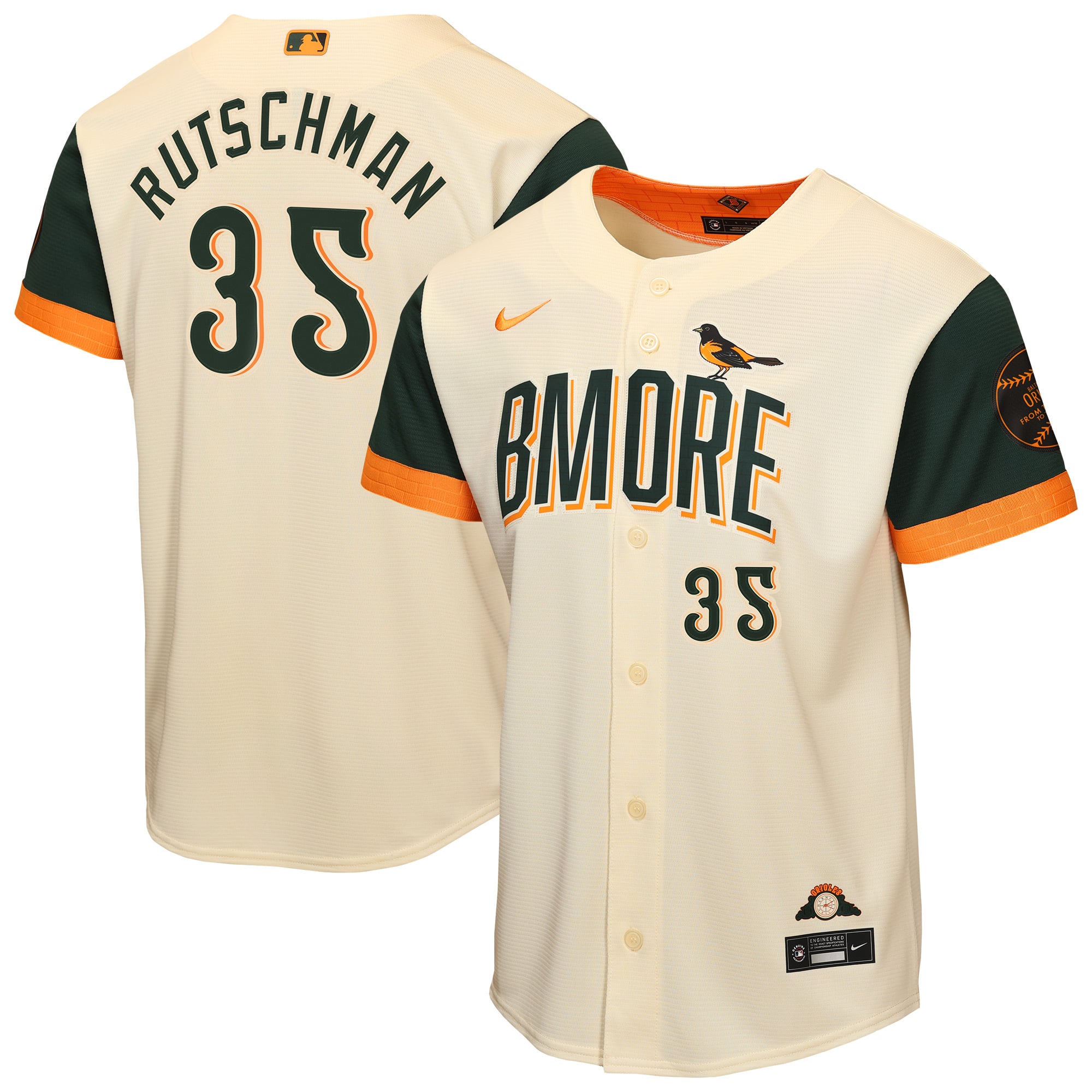 Adley Rutschman Baltimore Orioles Youth 2026 City Connect Stadium Jersey - Cream - Image 2
