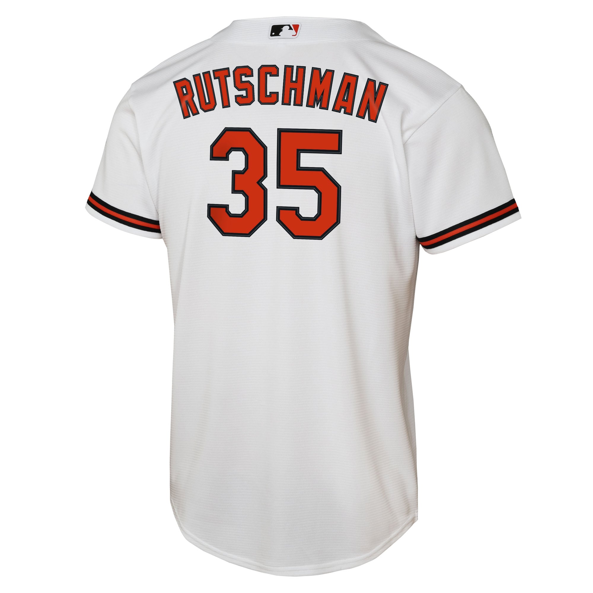 Adley Rutschman Baltimore Orioles Youth Home Player Jersey - White - Image 4