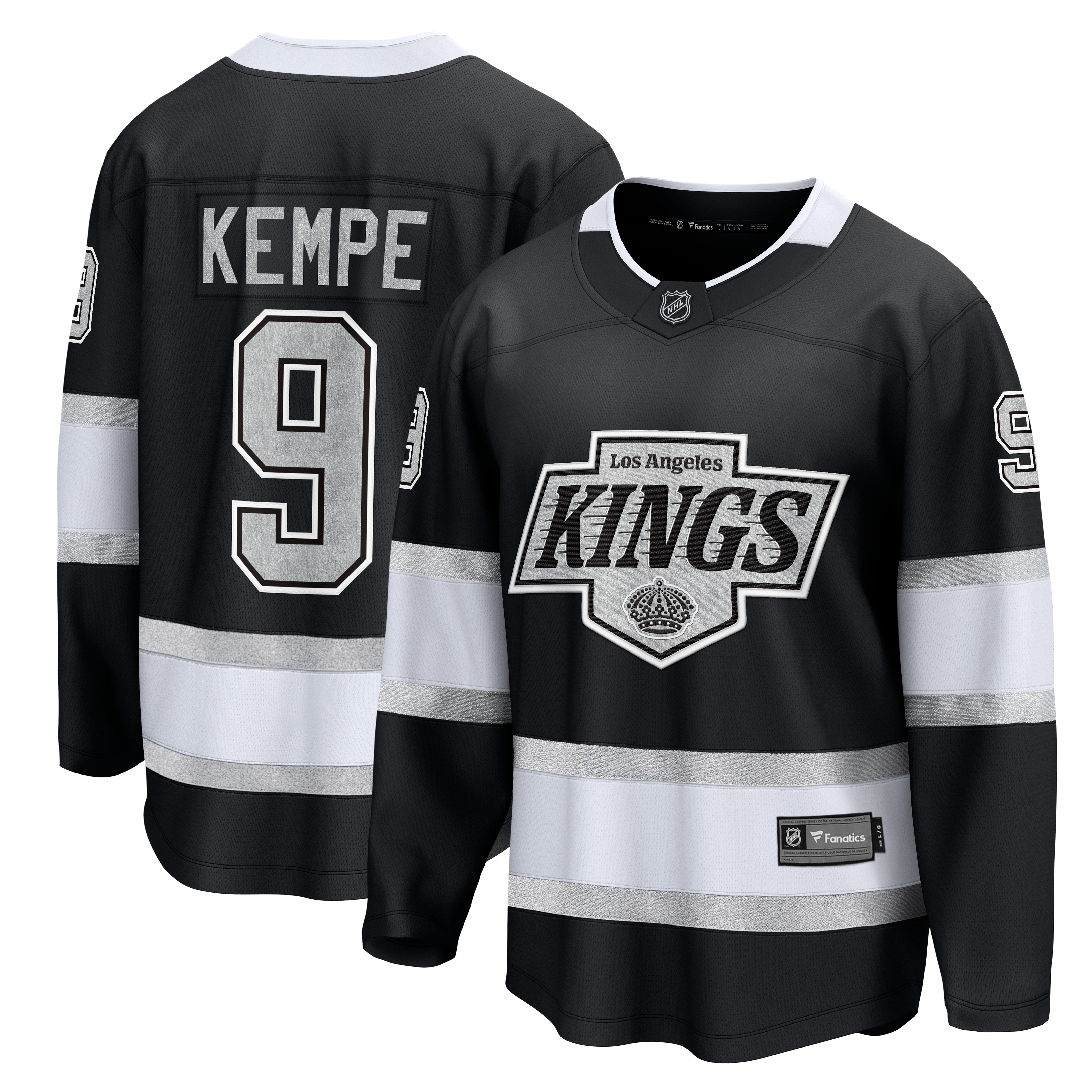 Adrian Kempe Los Angeles Kings Home Premier Breakaway Player Jersey - Black - Image 2