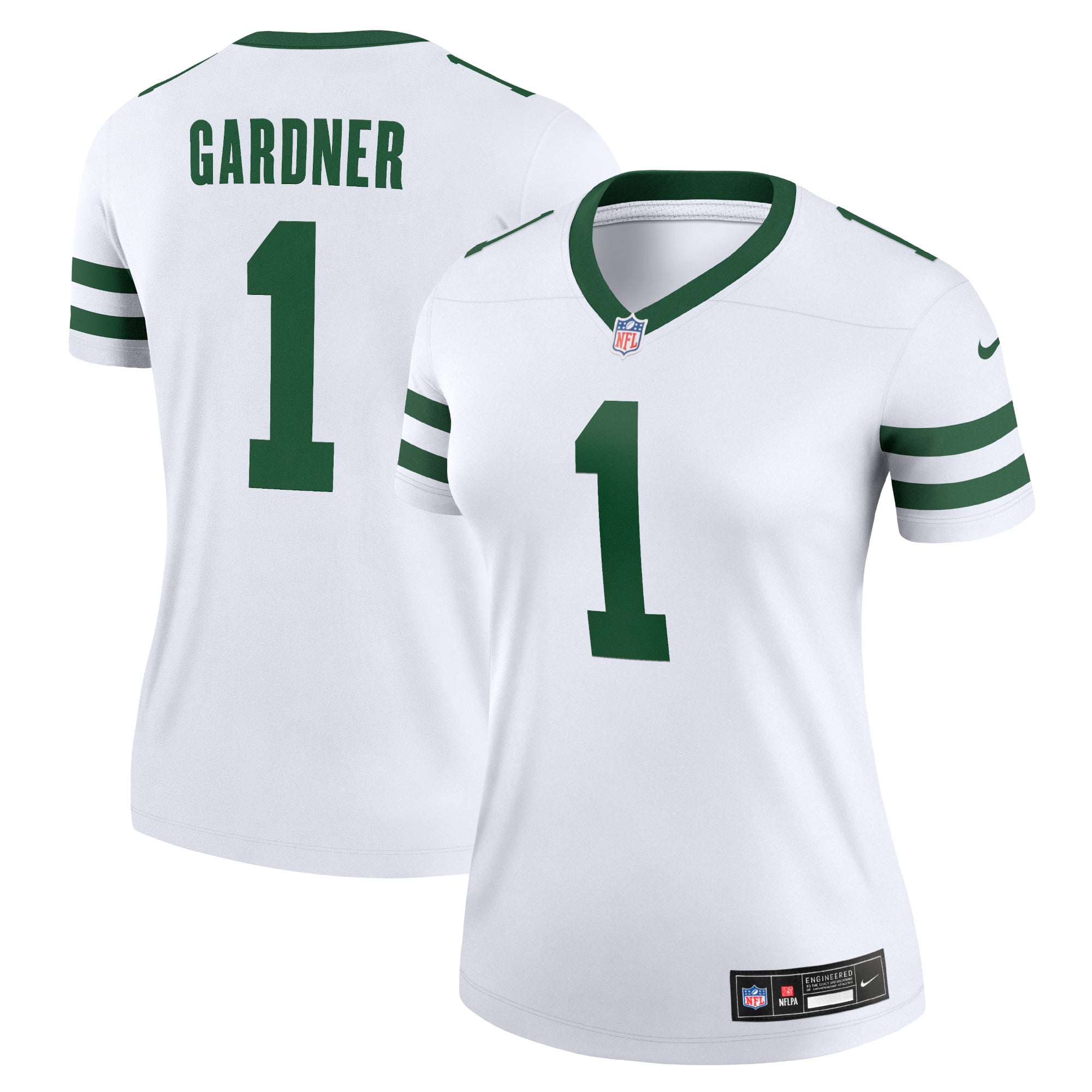 Ahmad Sauce Gardner New York Jets Women's Alternate Legend Player Performance Top - Legacy Black - White - Image 2