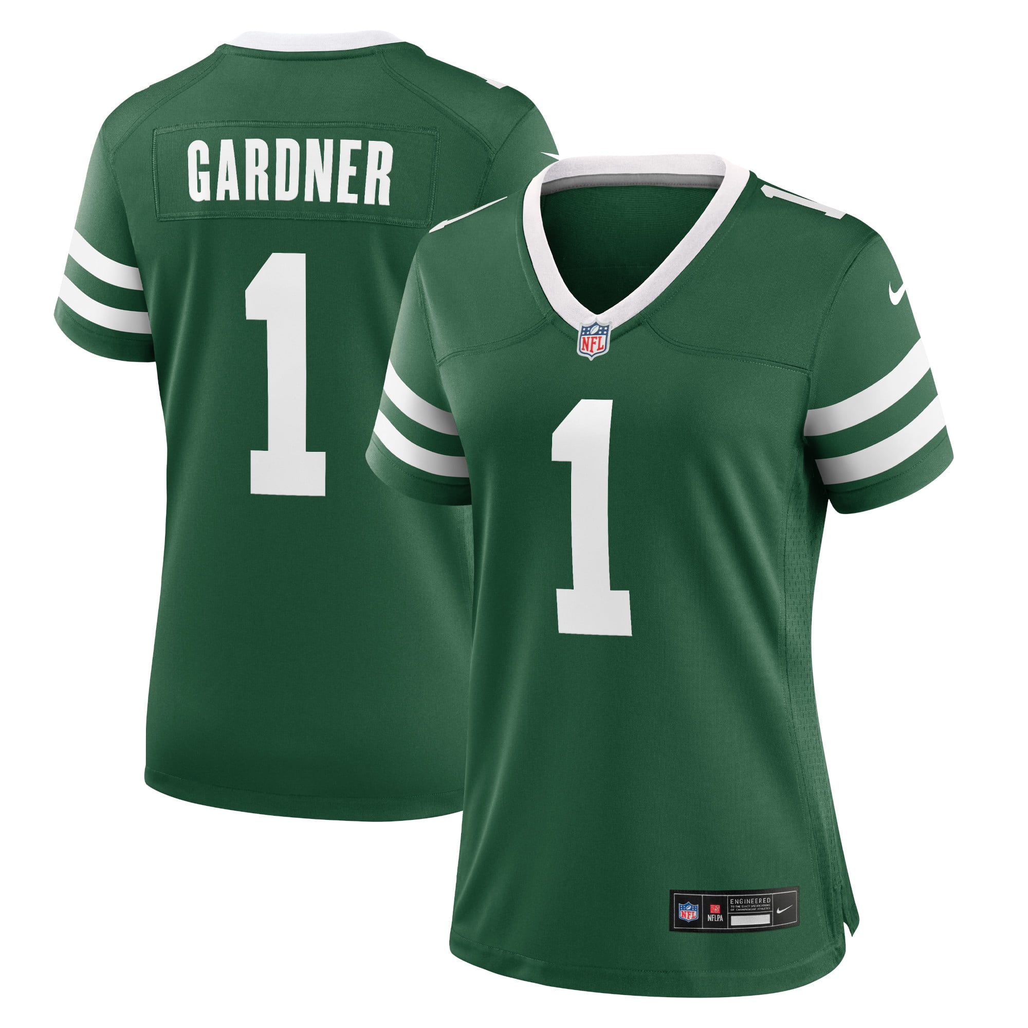 Ahmad Sauce Gardner New York Jets Women's Game Jersey - Legacy White - Green - Image 2
