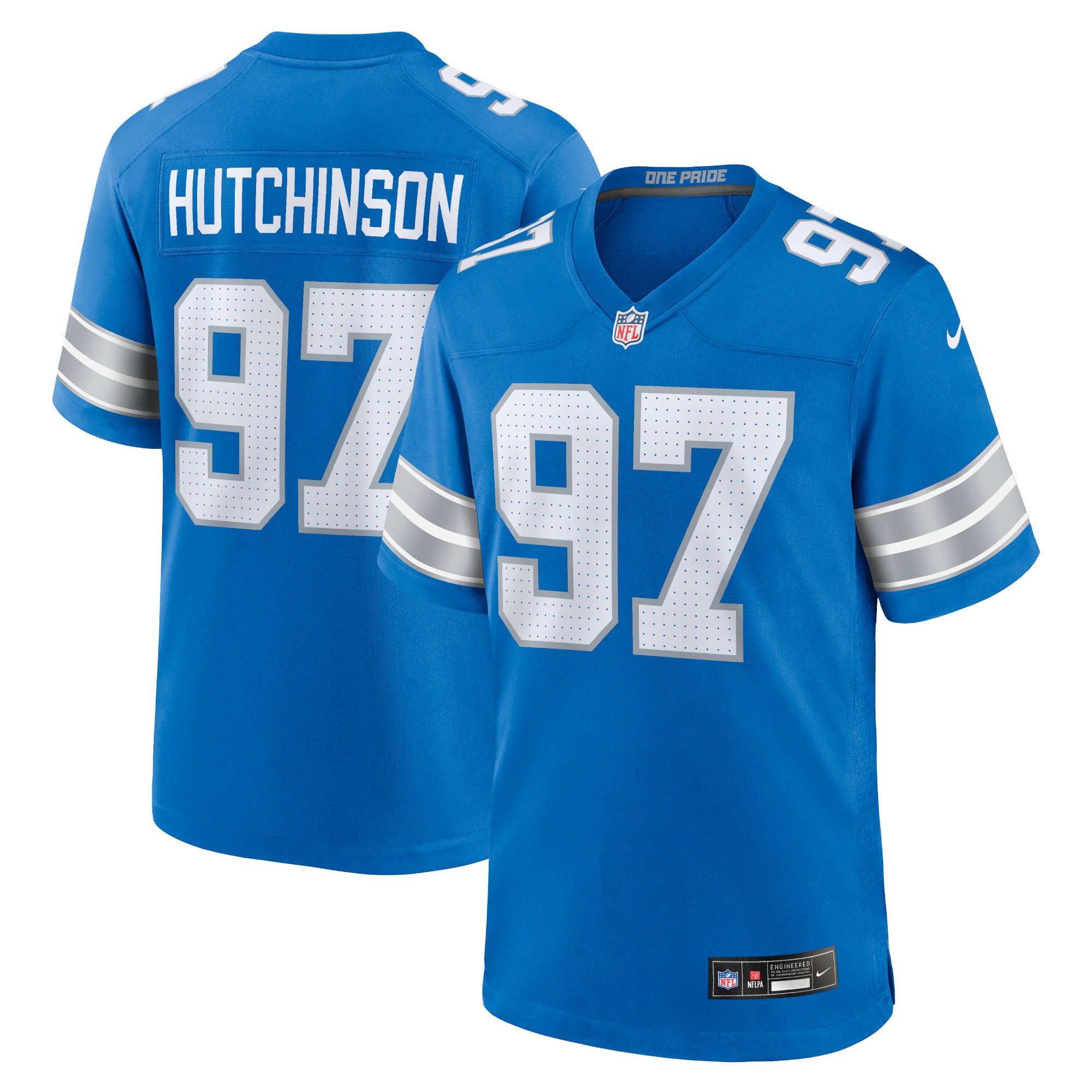 Aidan Hutchinson Detroit Lions 2nd Alternate Game Jersey - Blue