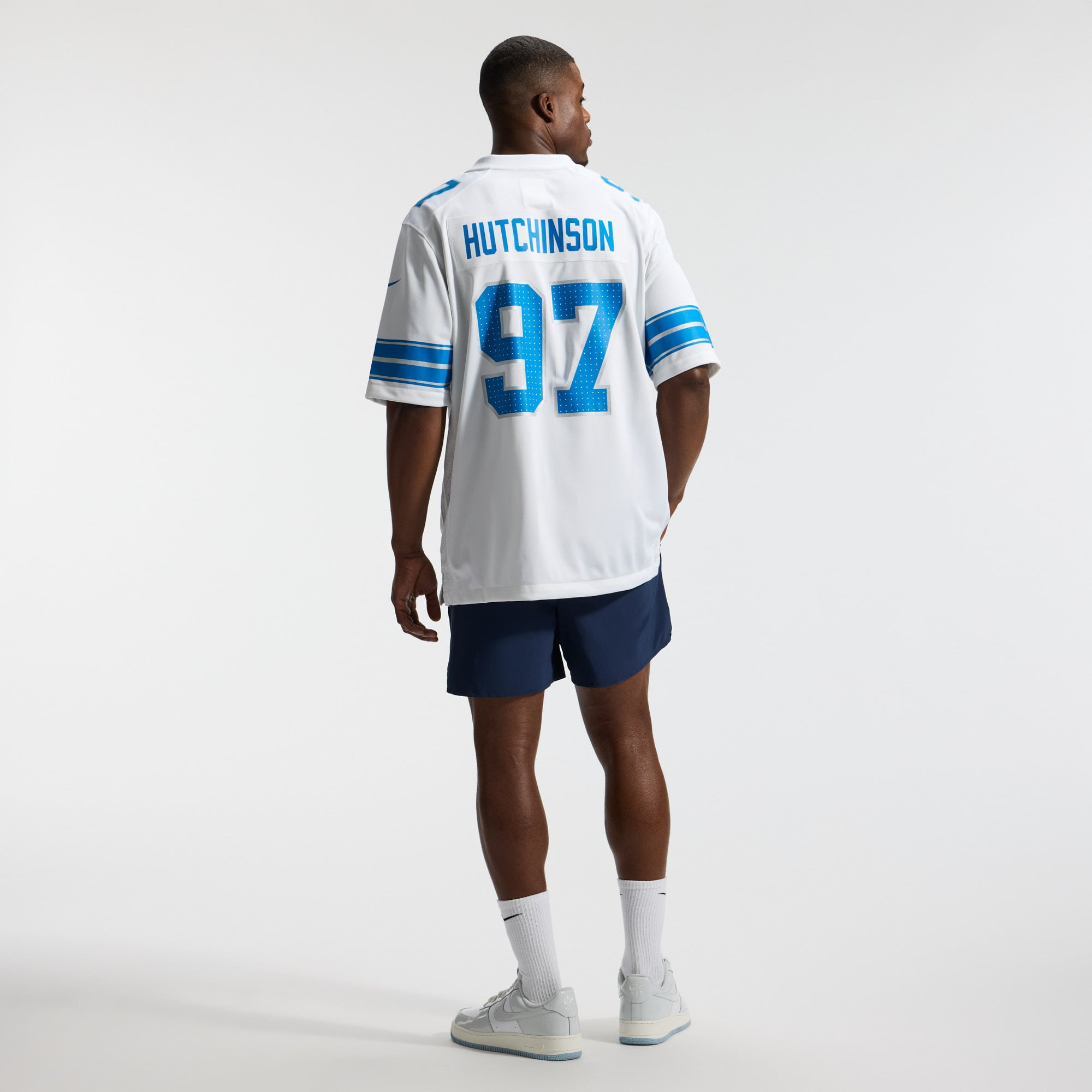 Aidan Hutchinson Detroit Lions 2nd Alternate Game Jersey - White - Image 6