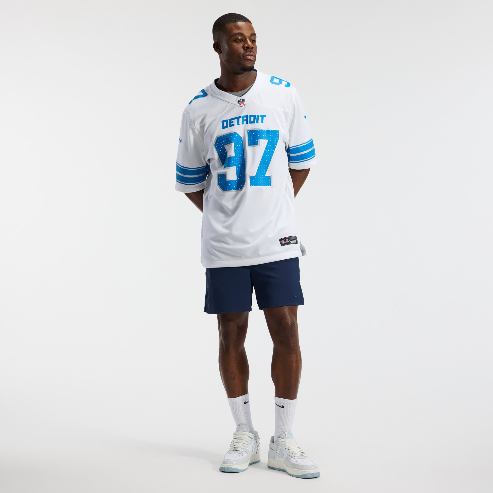 Aidan Hutchinson Detroit Lions 2nd Alternate Game Jersey - White - Image 5