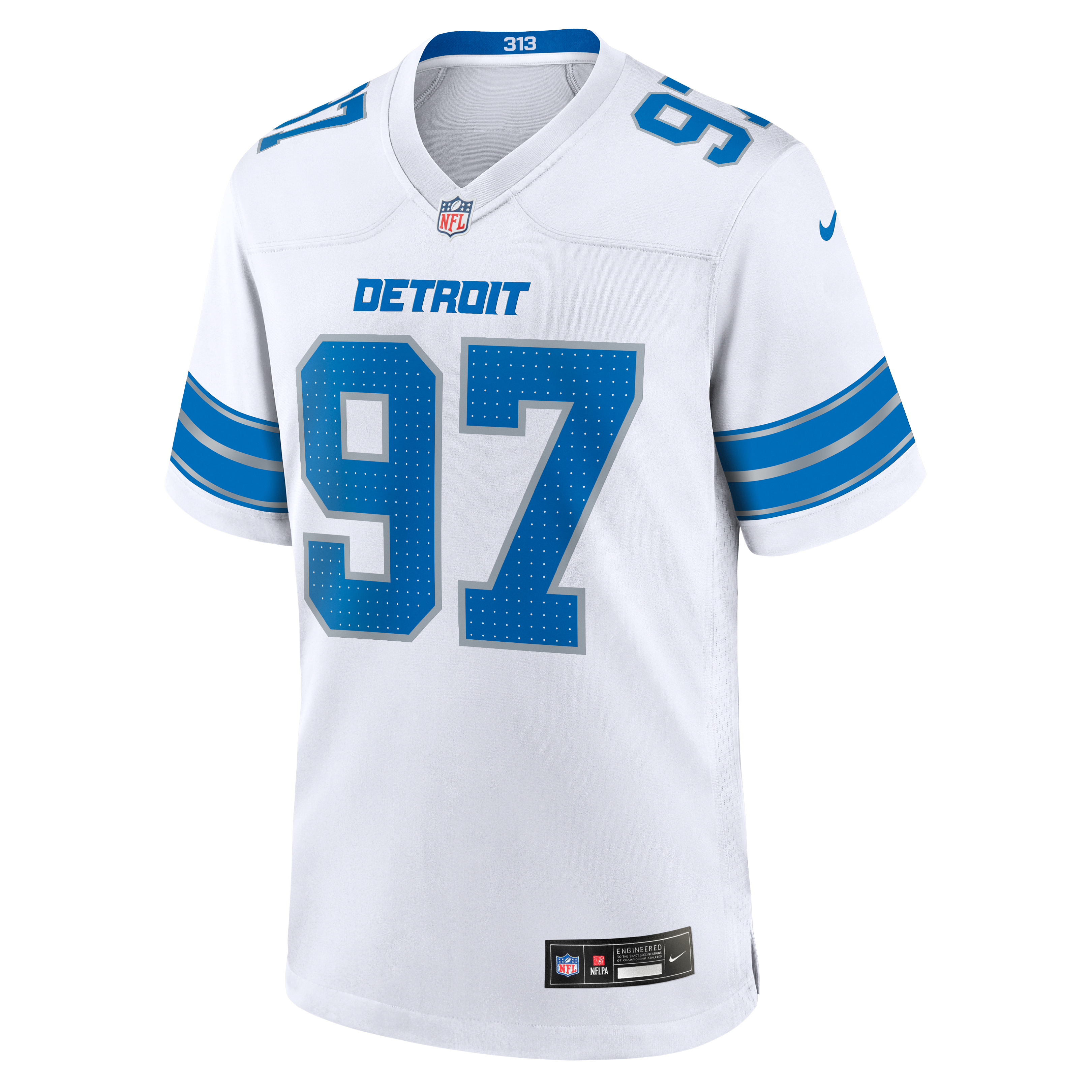 Aidan Hutchinson Detroit Lions 2nd Alternate Game Jersey - White - Image 7