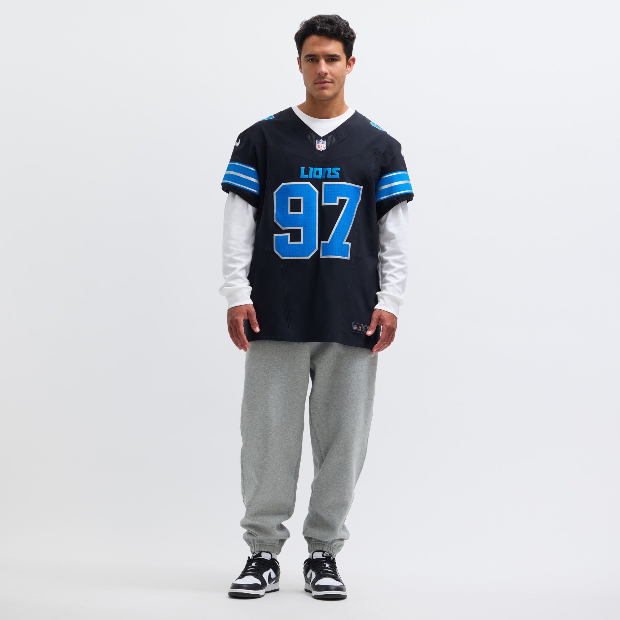 Aidan Hutchinson Detroit Lions Alternate Vapor F.U.S.E. Elite Jersey - Black - Image 7